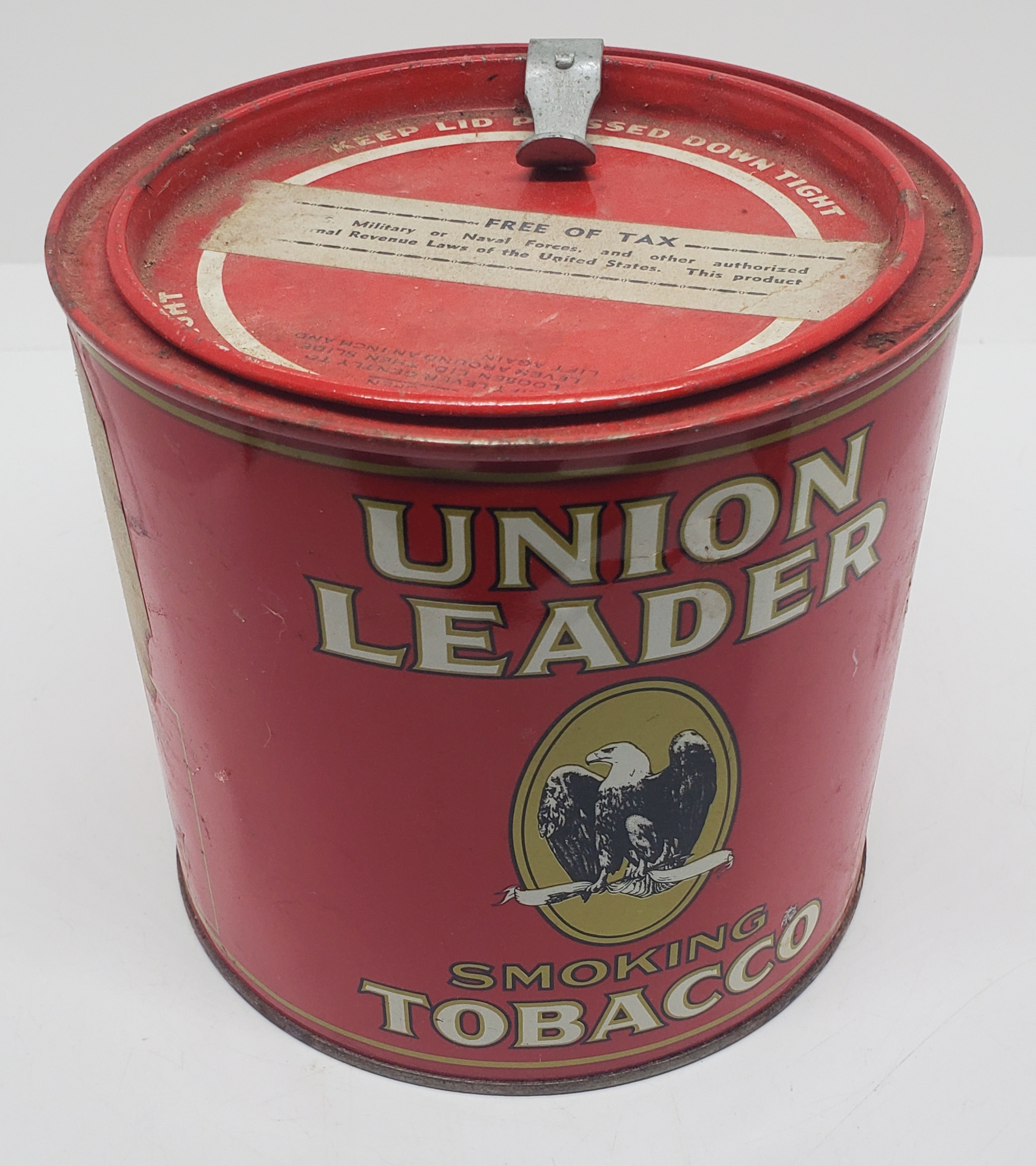 militaria : Pot tabac rond Union Leader US WW2