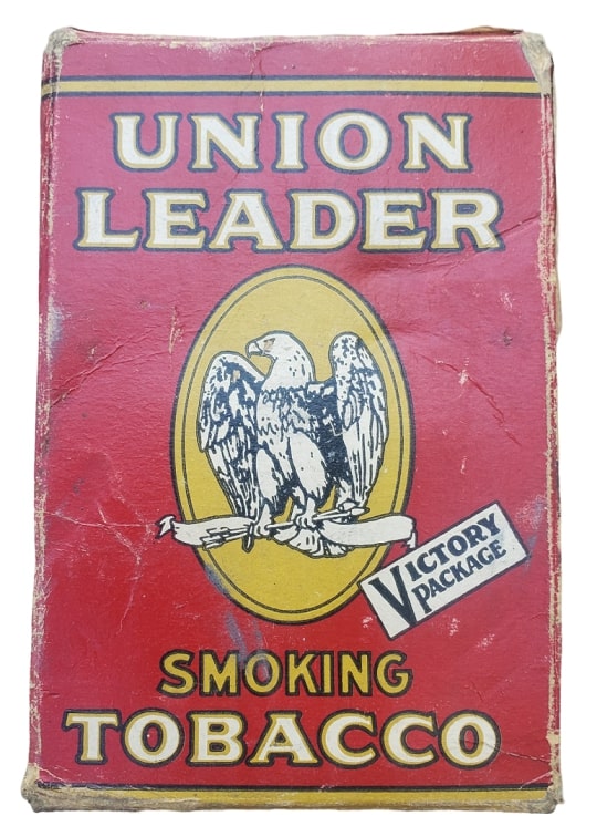 militaria : Boite carton tabac union leader US WW2