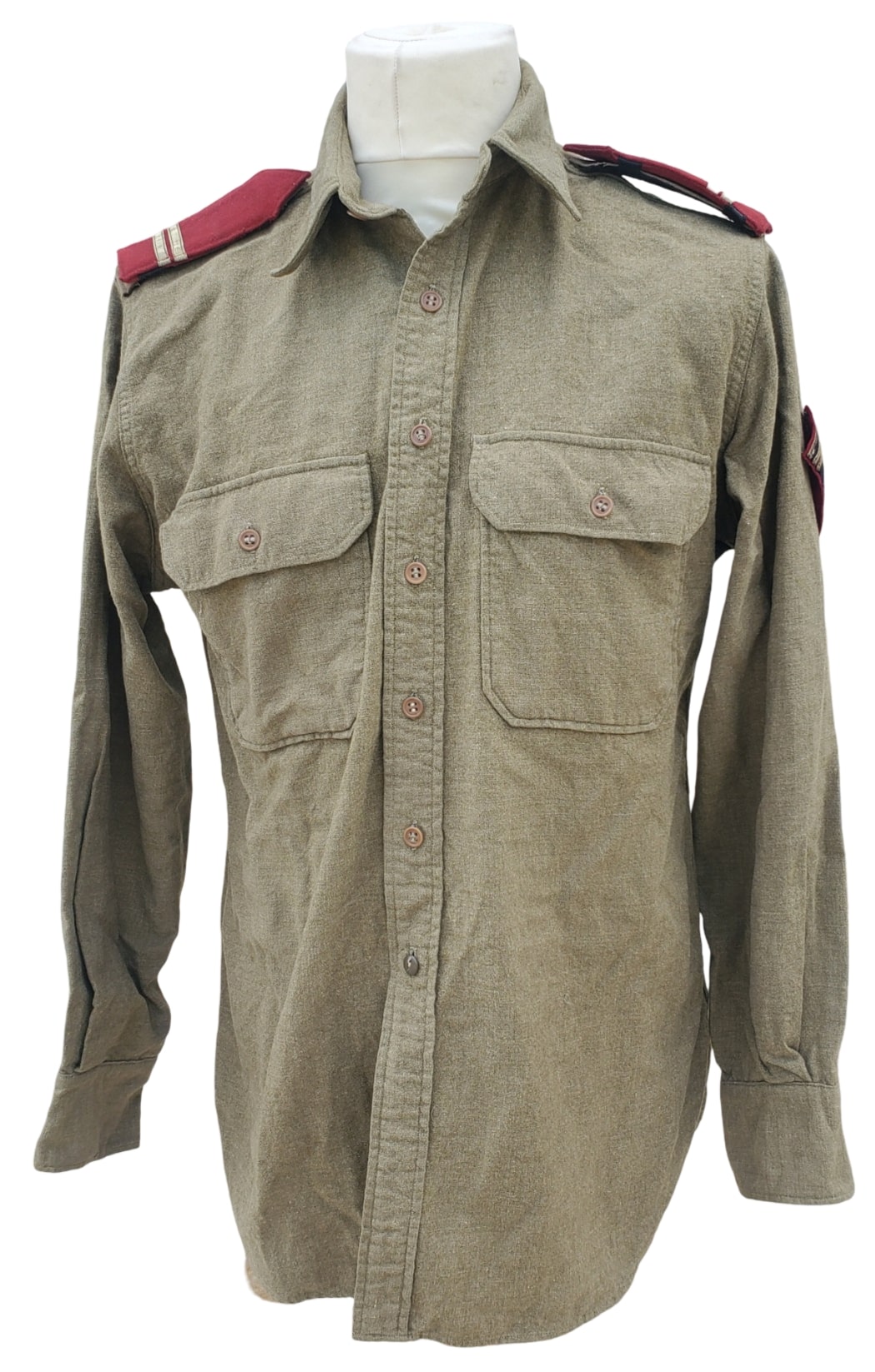 militaria : Chemise moutarde 5ème Régiment Tirailleurs Marocains FR Libération WW2