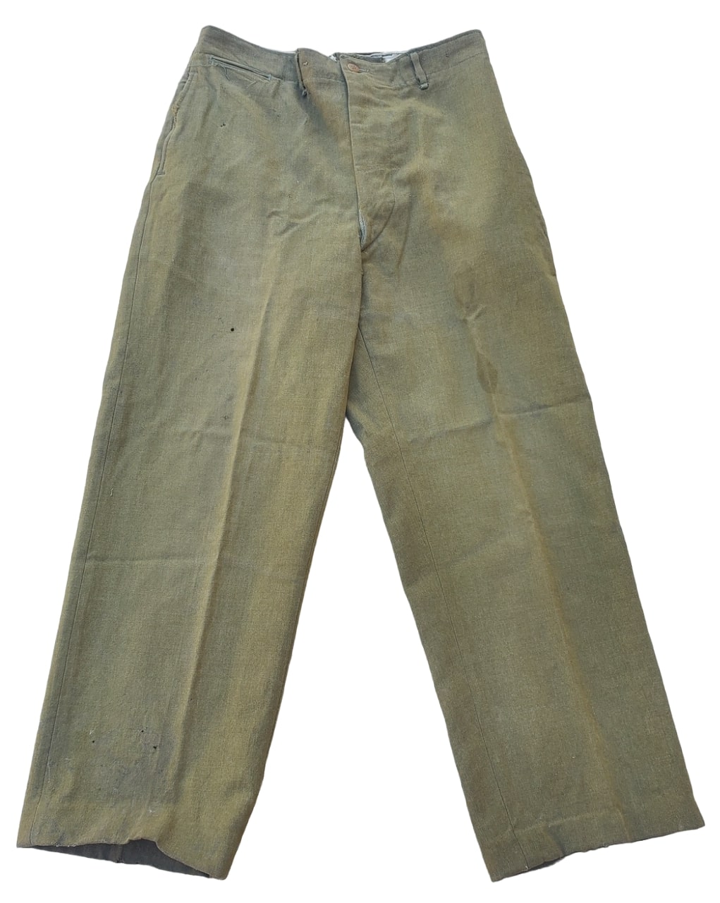 militaria : Pantalon moutarde US WW2 nominatif/matriculé