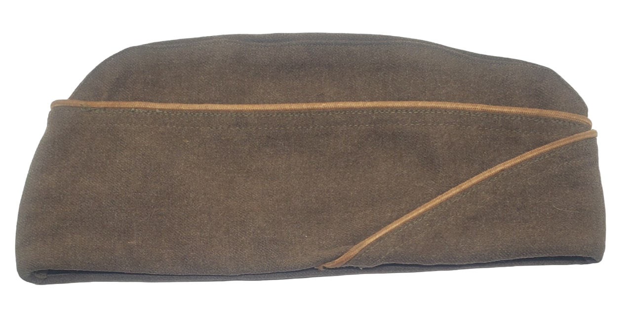 militaria : Bonnet de police cavalerie US WW2 nominatif/matriculé