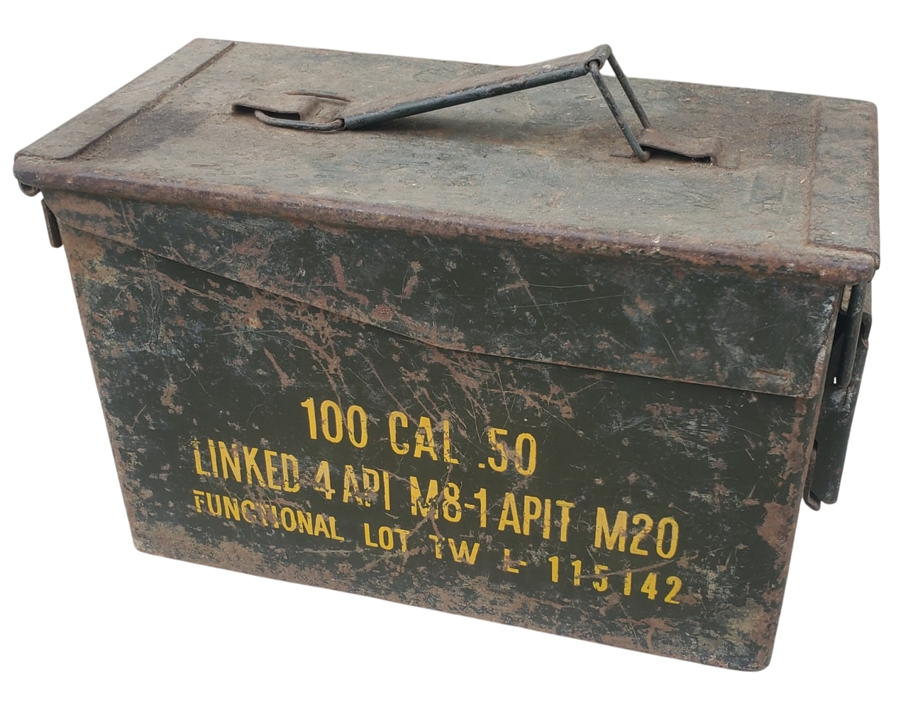 militaria : Caisse fer cal50 US POST WW2