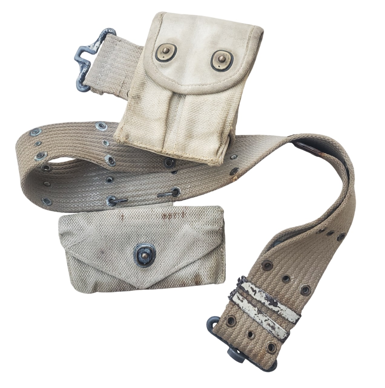 militaria : Ensemble équipement camouflé blanc US WW2