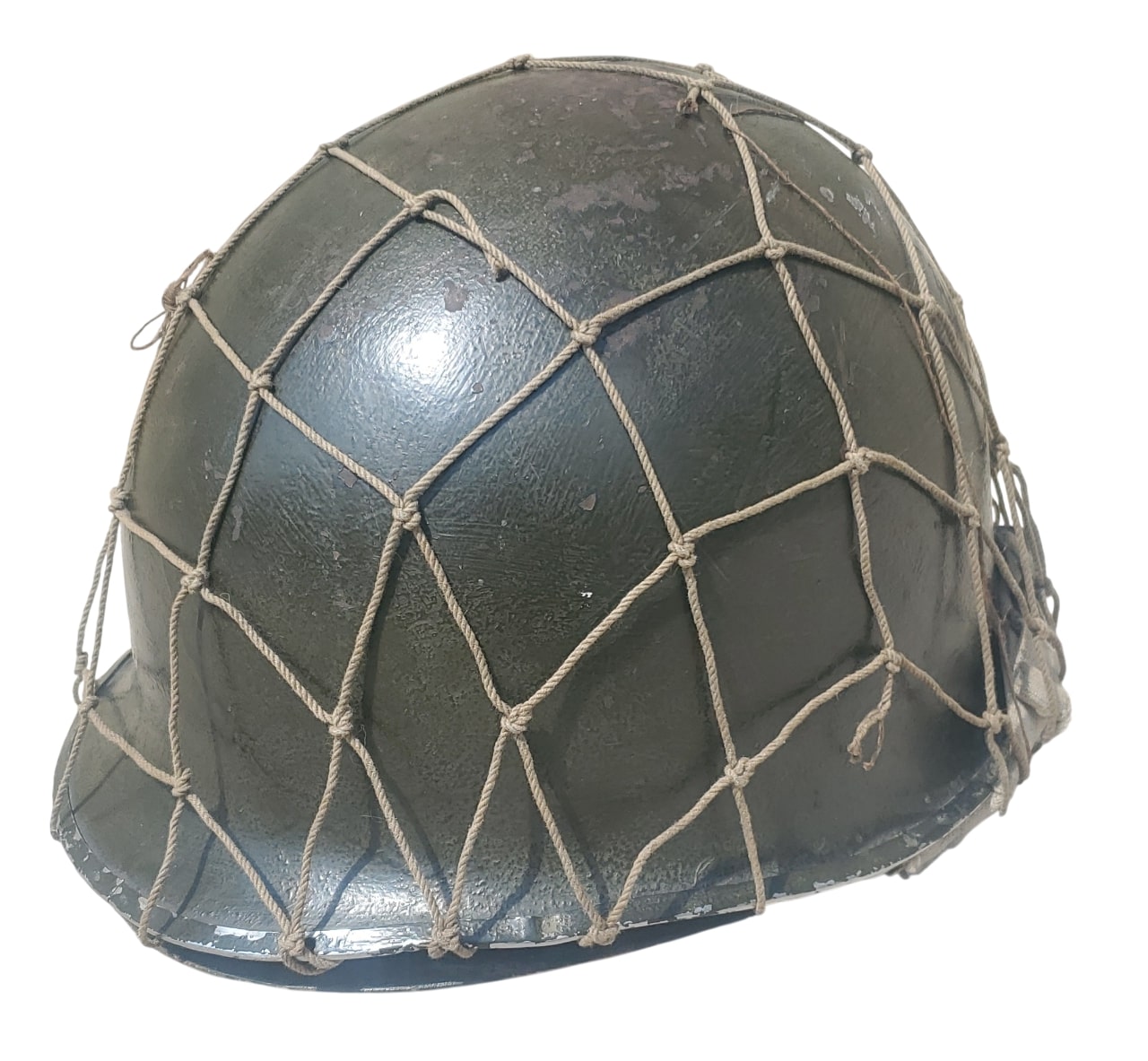 militaria : Filet de casque grandes mailles US WW2