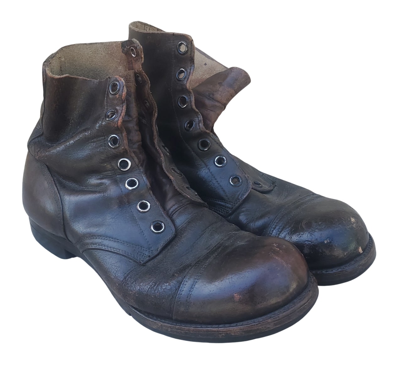militaria : Paire brodequins service shoes type II US WW2
