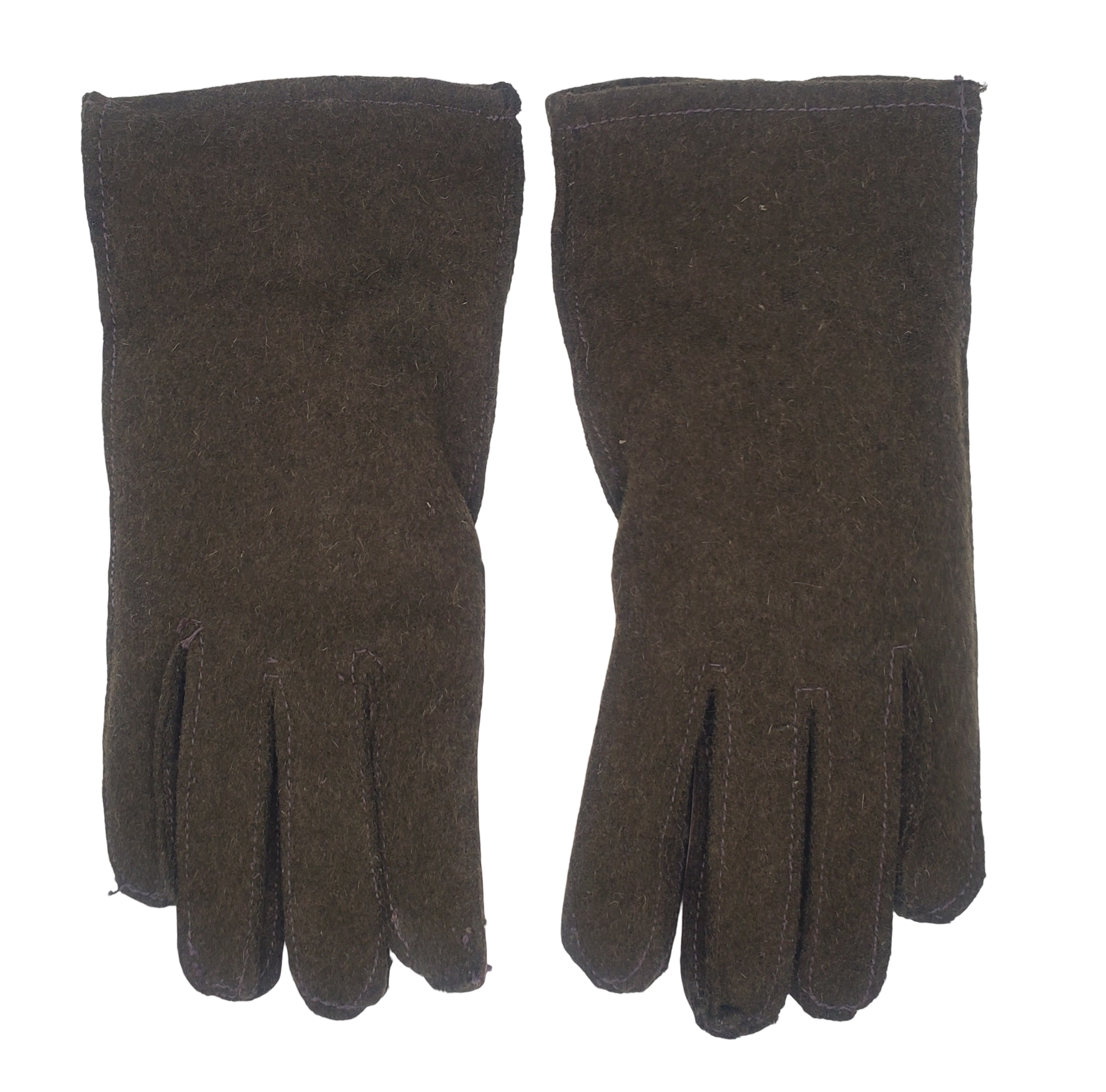 militaria : Paire gants en laine/cuir style US WW2