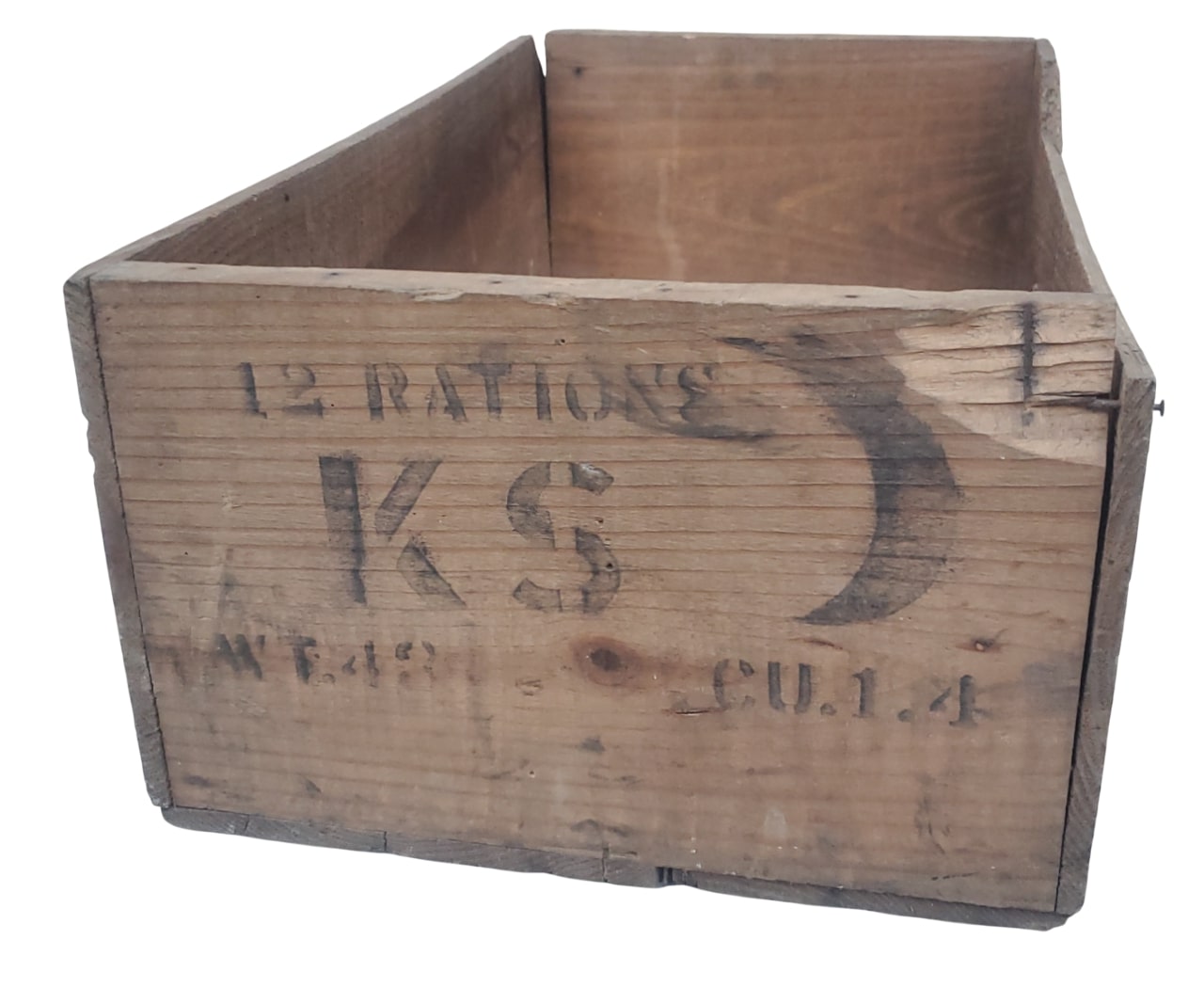 militaria : caisse bois de ration K US WW2