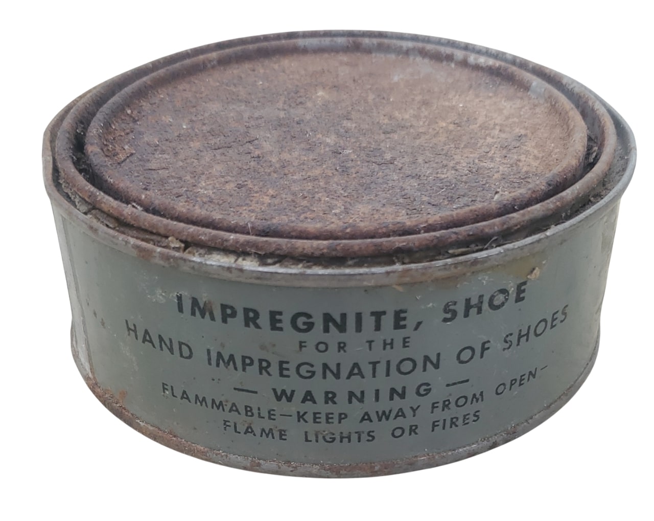 militaria : Boite graisse imprignite shoe US WW2