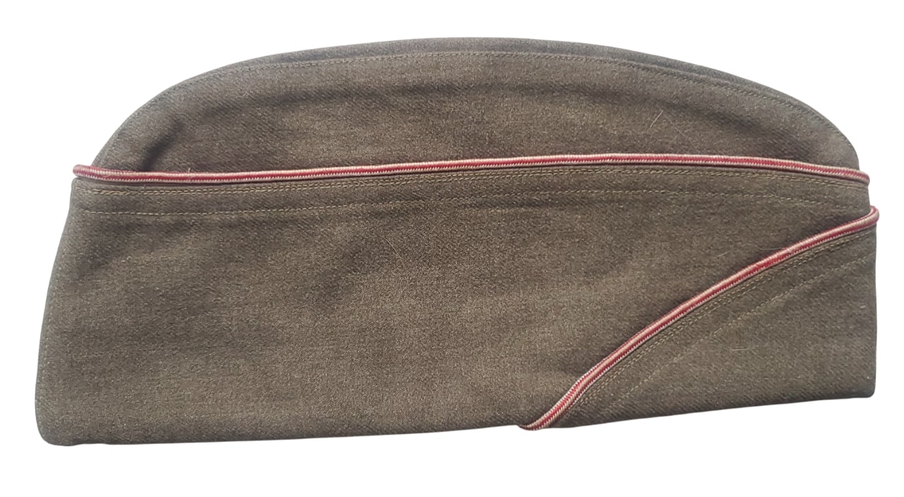 militaria : Bonnet de police laine troupe génie nominatif/matriculé US WW2