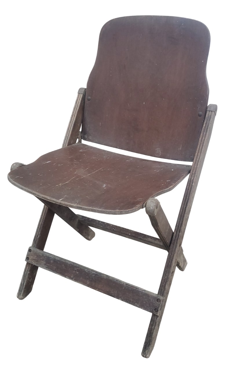 militaria : Chaise pliante bois US WW2