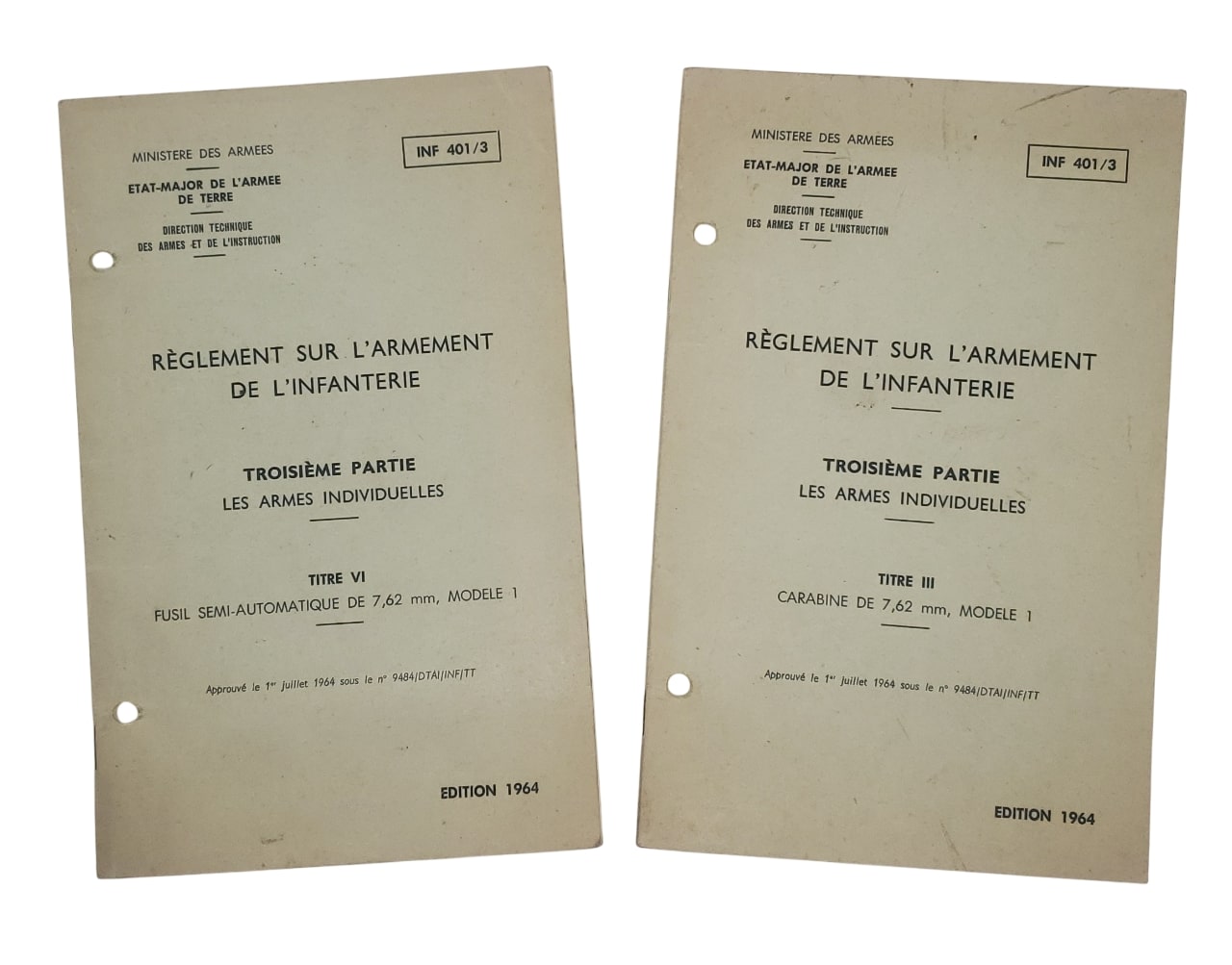 militaria : Manuels techniques sur le garand M1 daté 1964 FR POST WW2