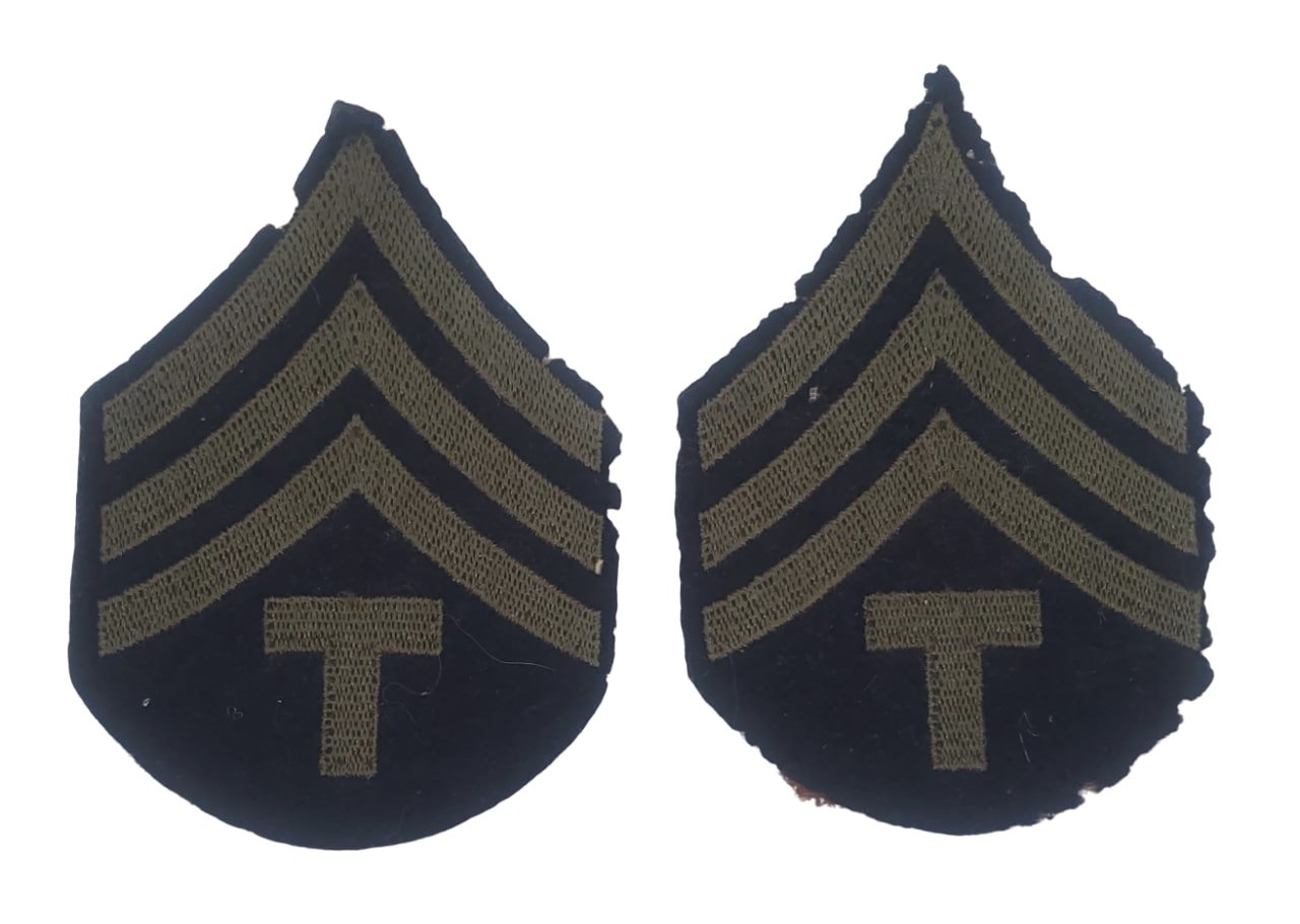 militaria : Paire grades technical sergent US WW2