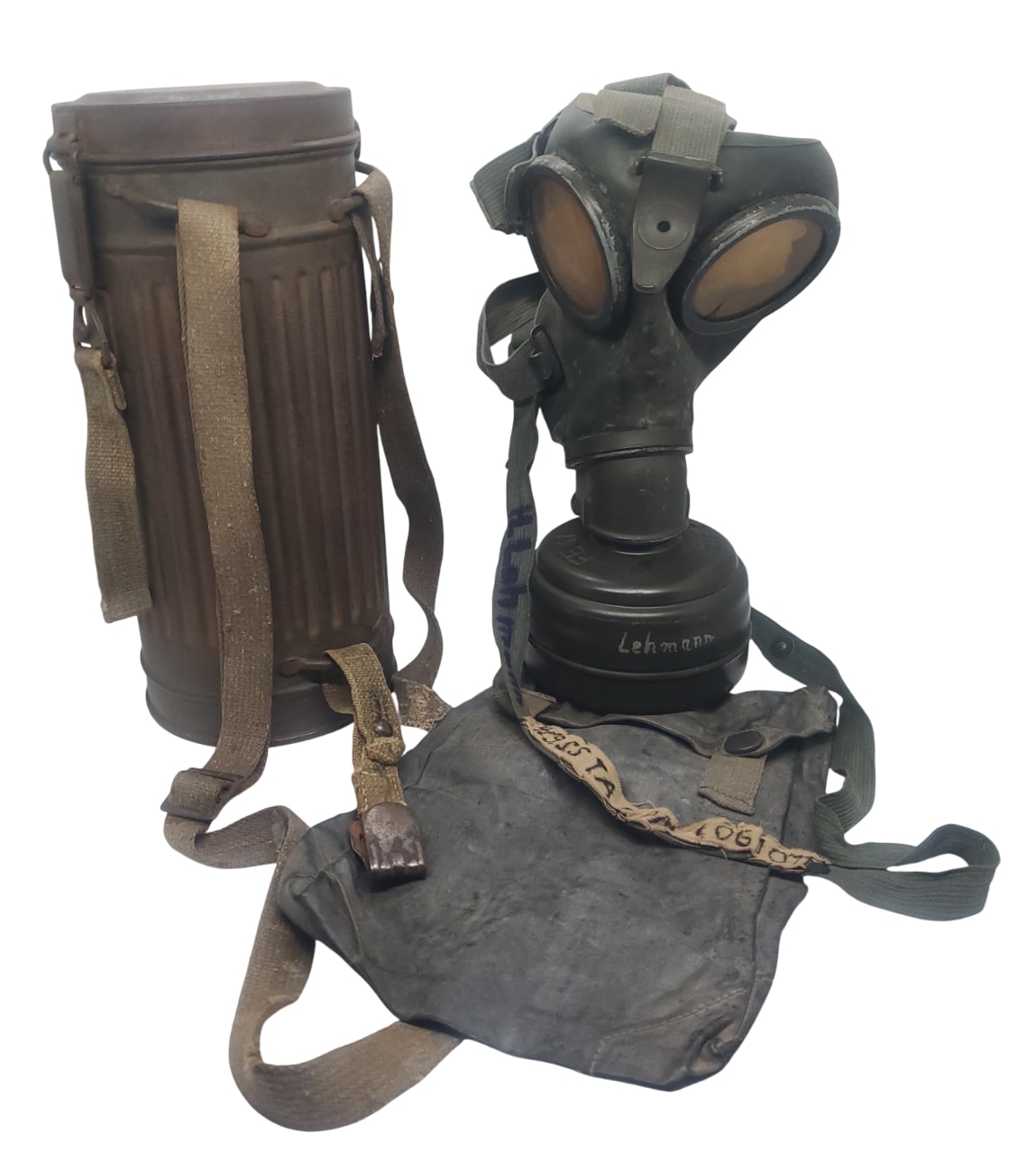 militaria : Masque à gaz modèle 1931 ALL WW2 régimenté KM