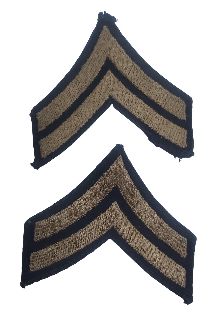 militaria : Paire grades caporal US WW2