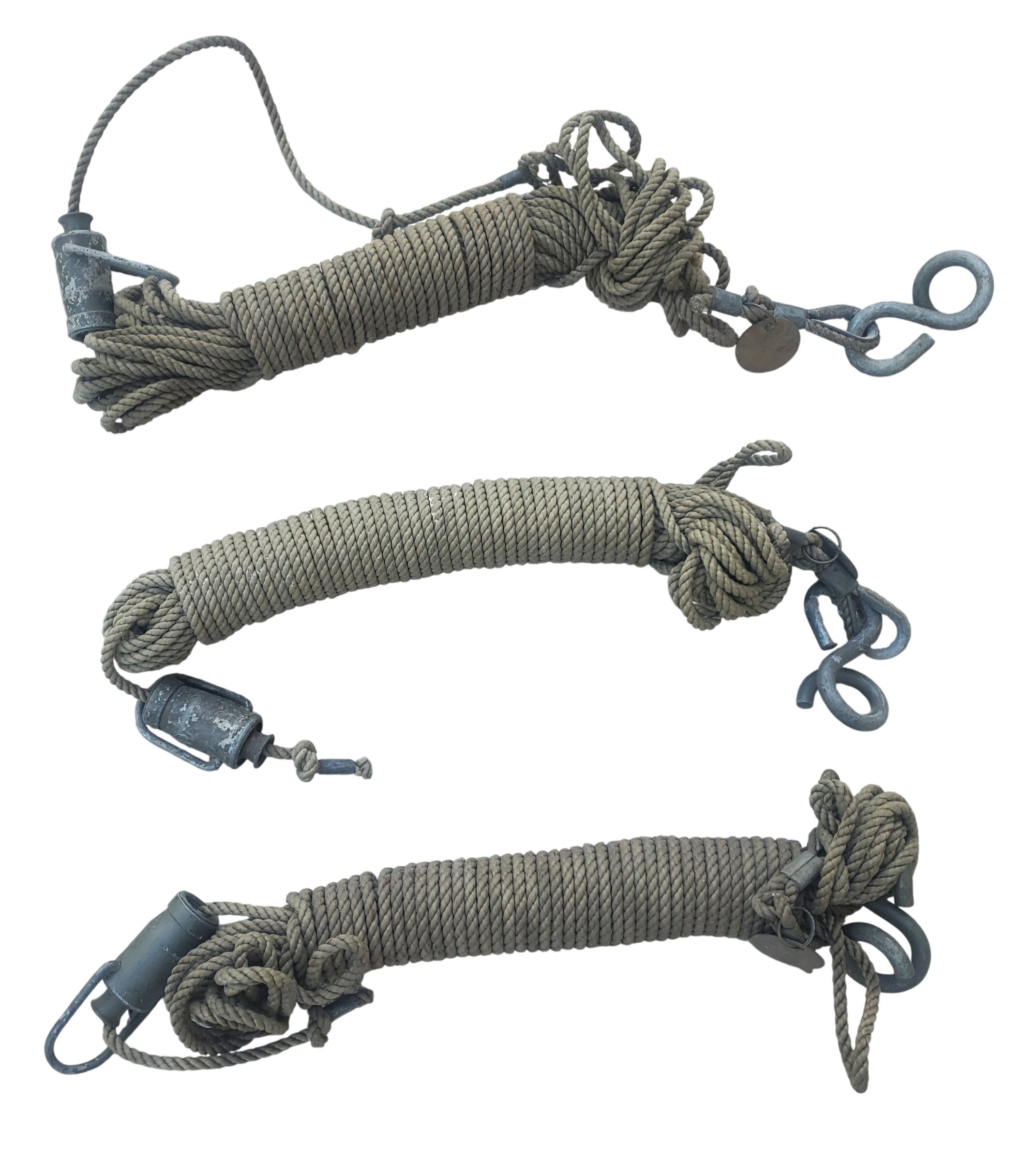 militaria : Haubans antenne radio ou autres 60 feets US WW2