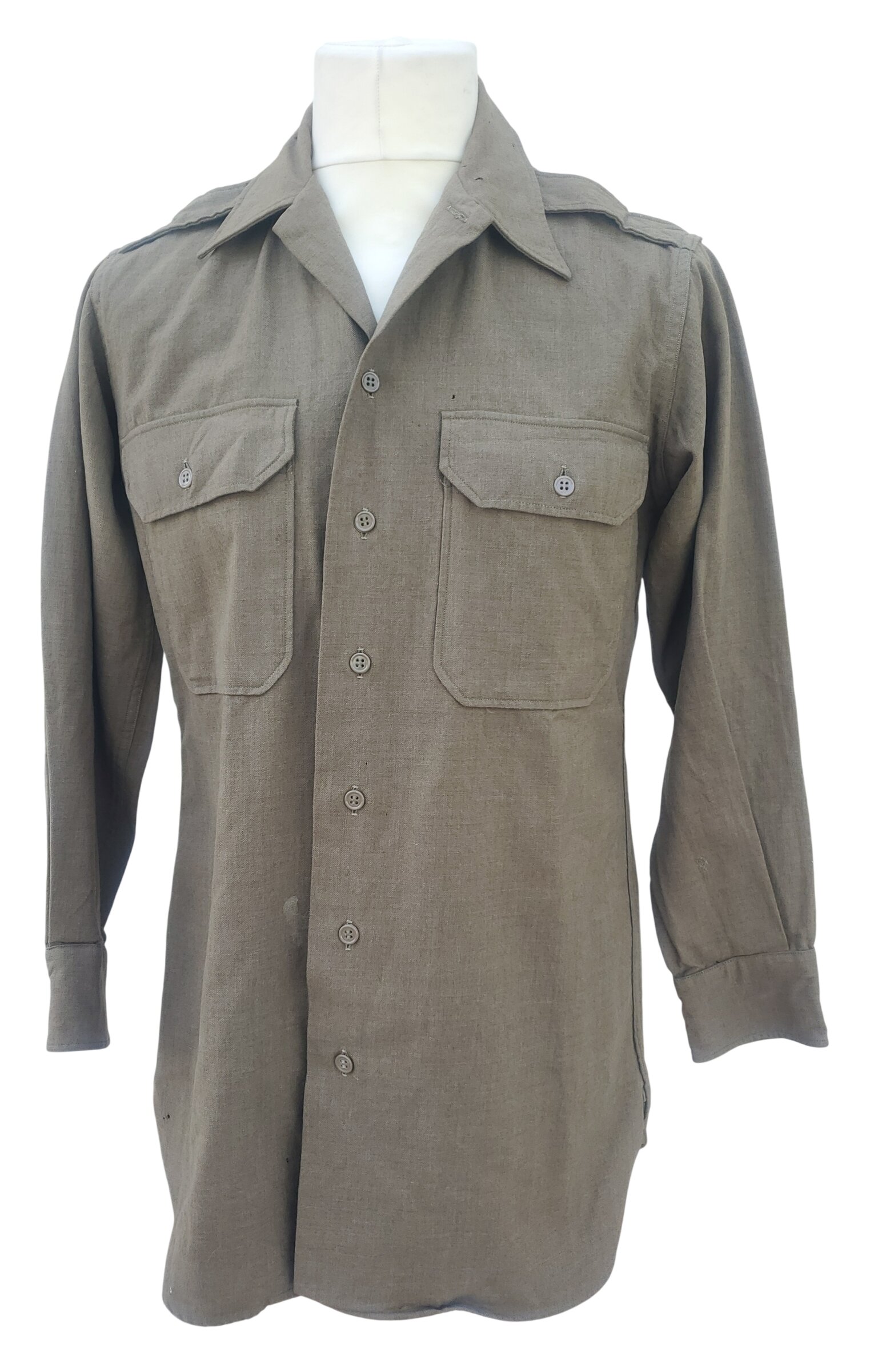 militaria : Chemise moutarde officier combat US WW2