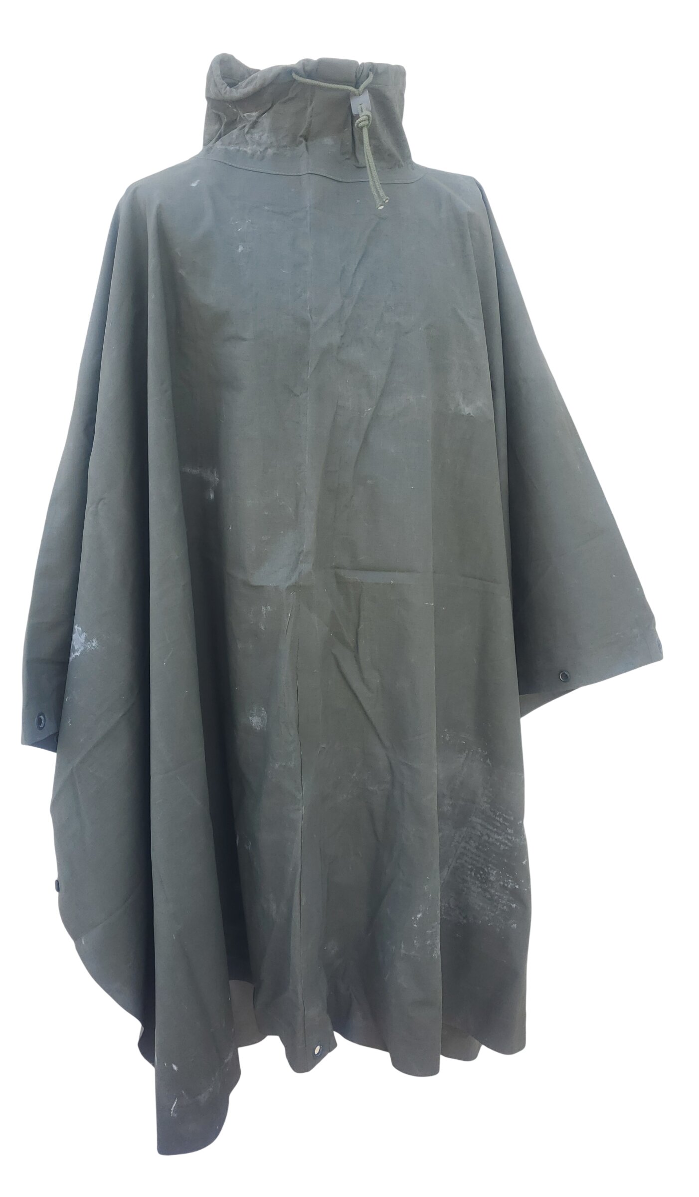 militaria : Poncho Synthetic Resin Coated OD US WW2