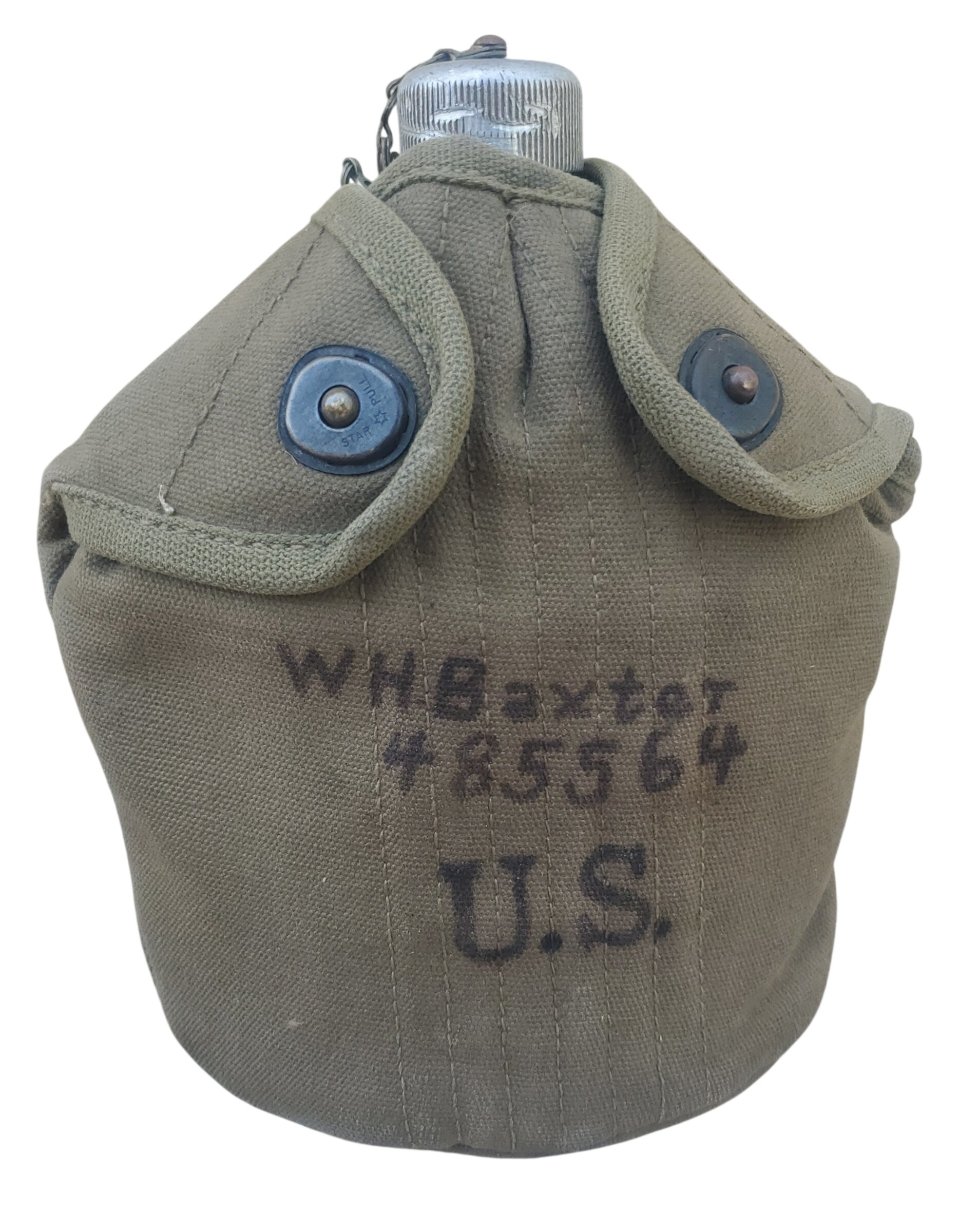 militaria : Bidon modèle 1910 US WW2 complet