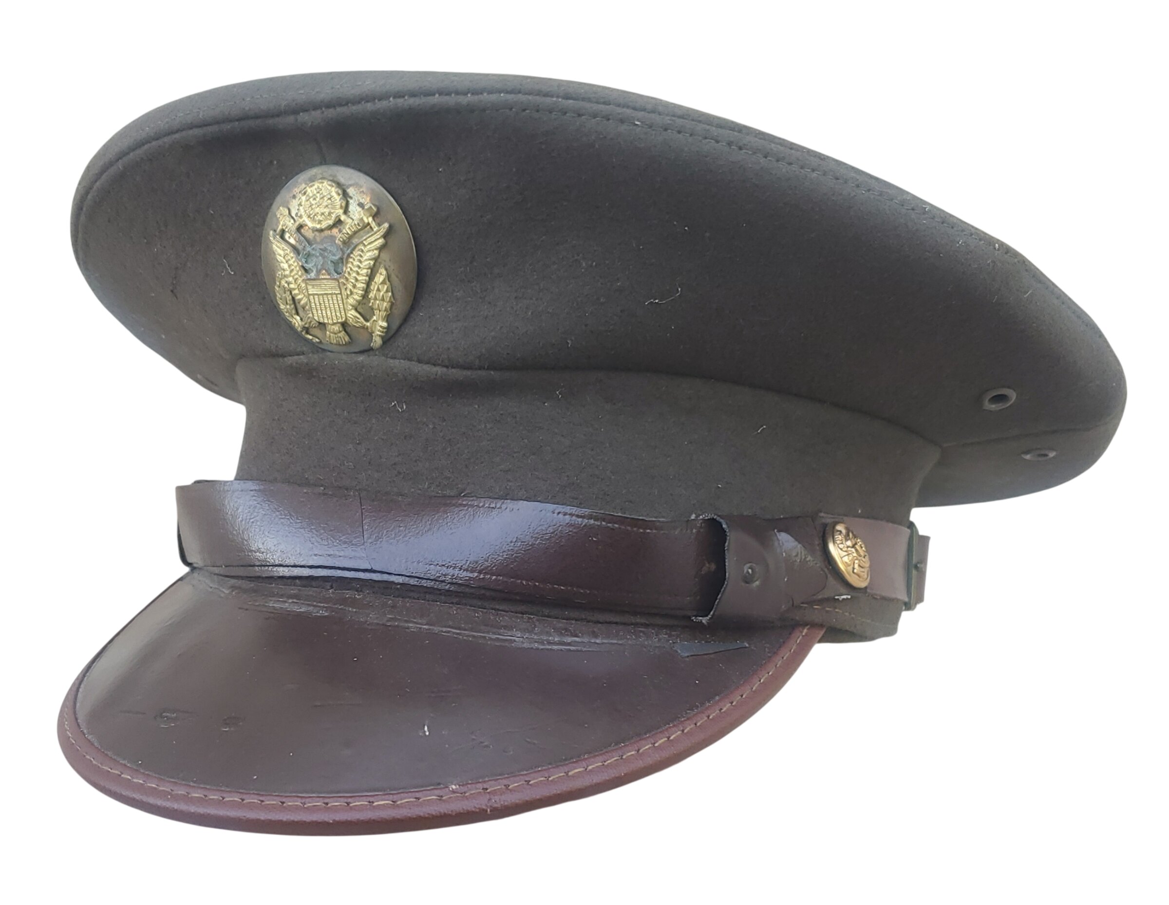 militaria : Casquette cap service enlisted man's US WW2
