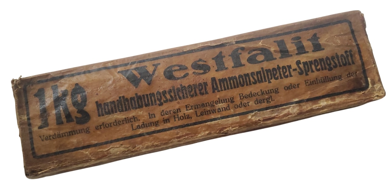 militaria : Emballage vide charge 1kg Westfalit ALL WW2