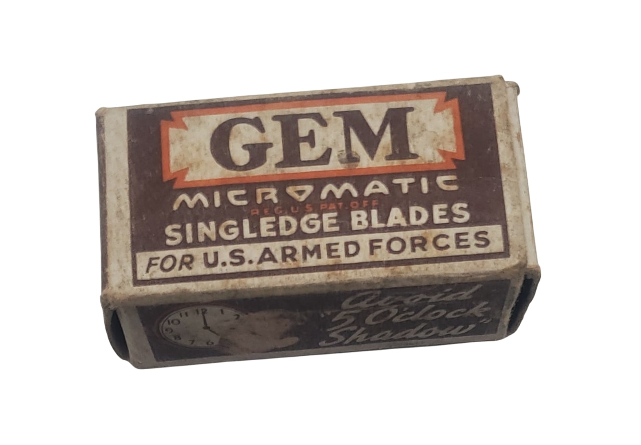 militaria : Boite lames de rasage Gem US WW2