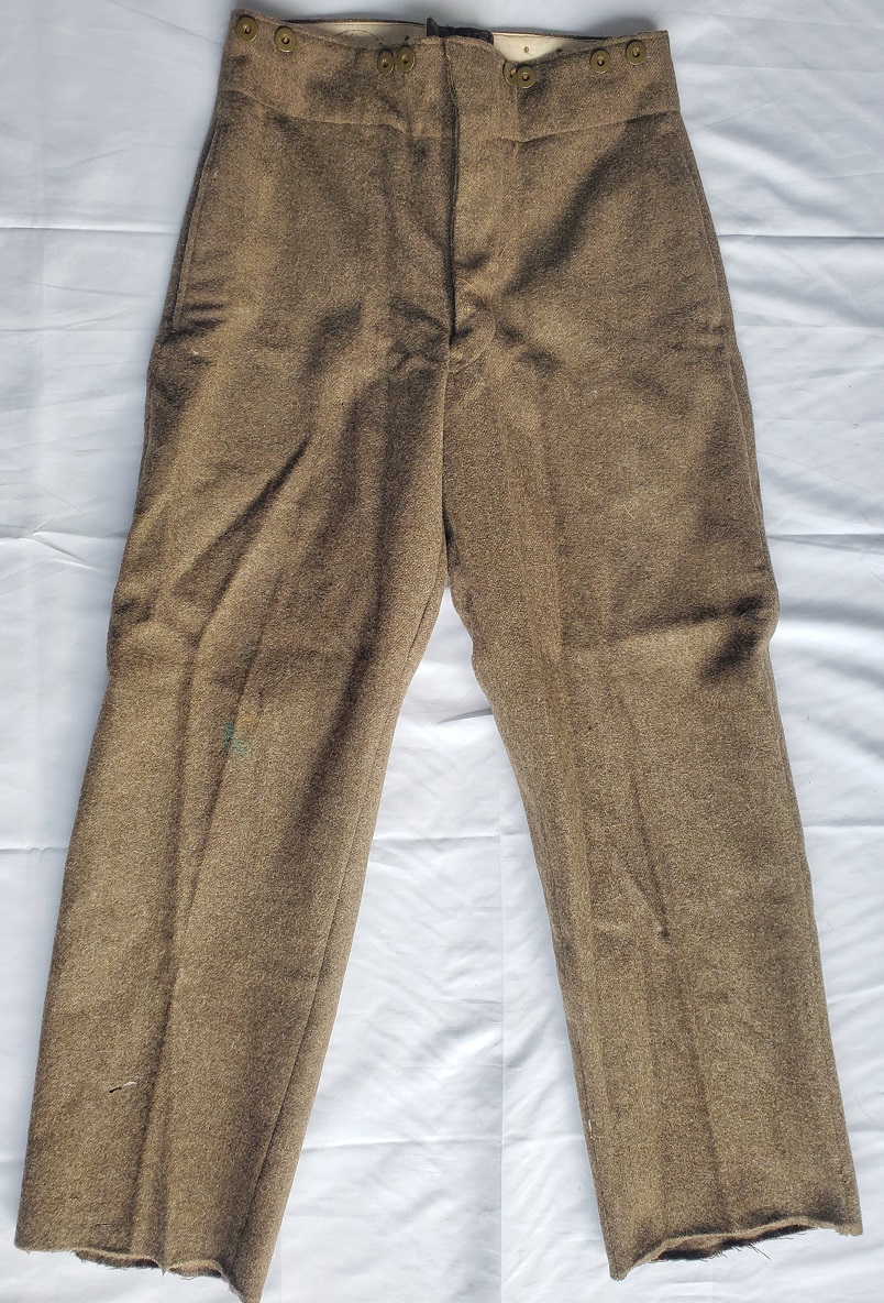 militaria : Pantalon Battle Dress canadien réutilisé armée française POST WW2