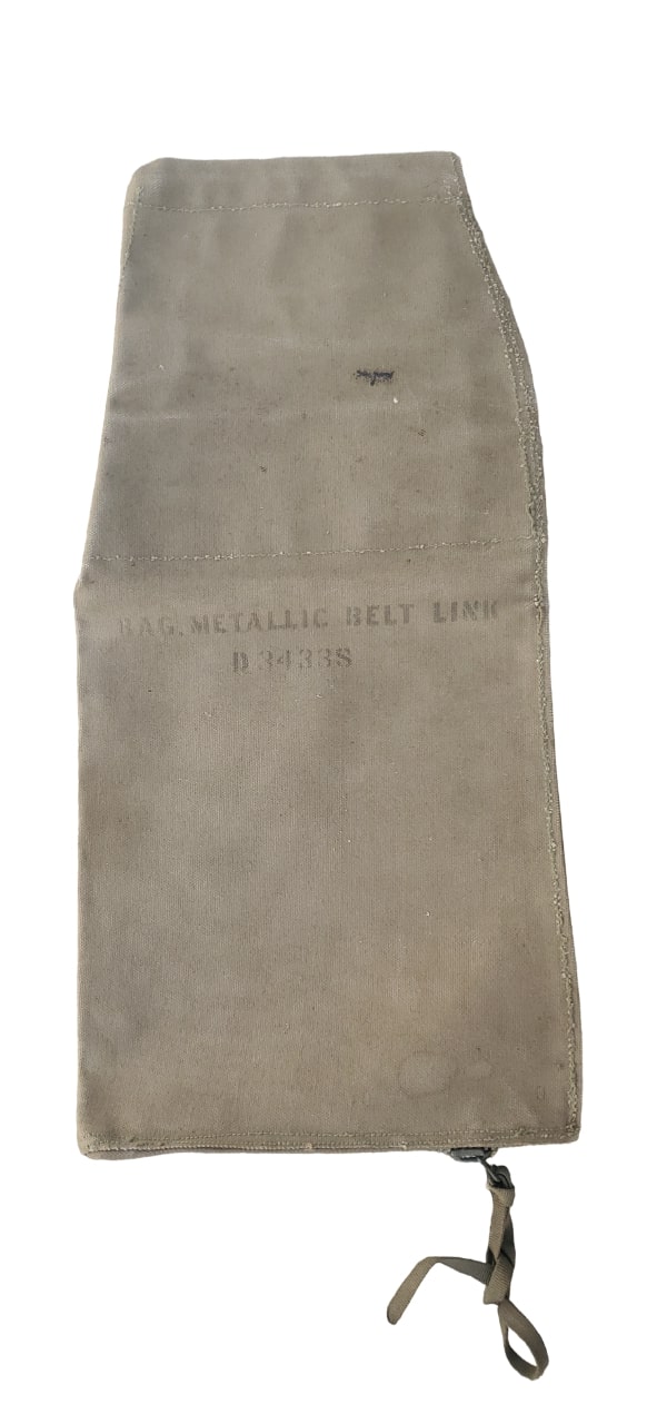 militaria : Sac récupérateur maillons mitrailleuses 12.7 US WW2