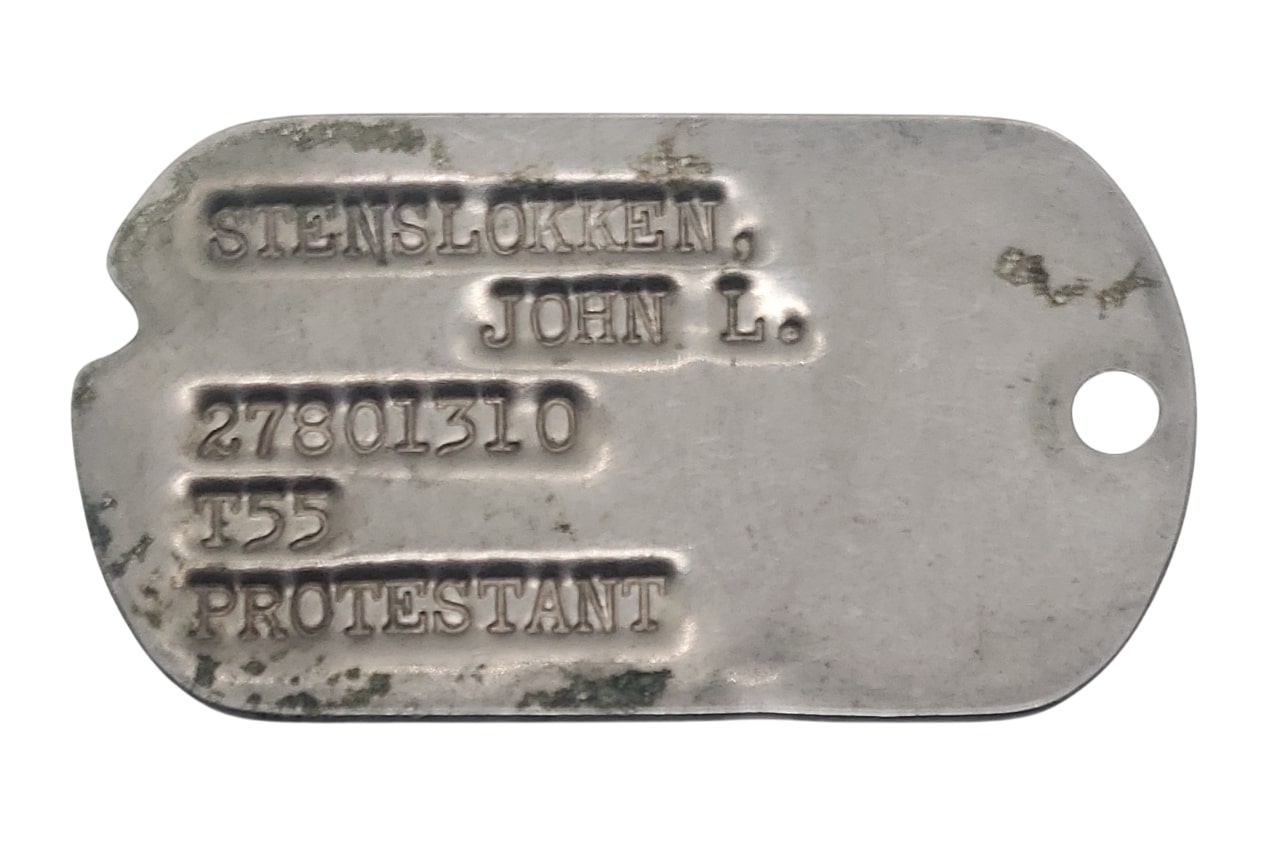 militaria : Plaque identité  US POST WW2