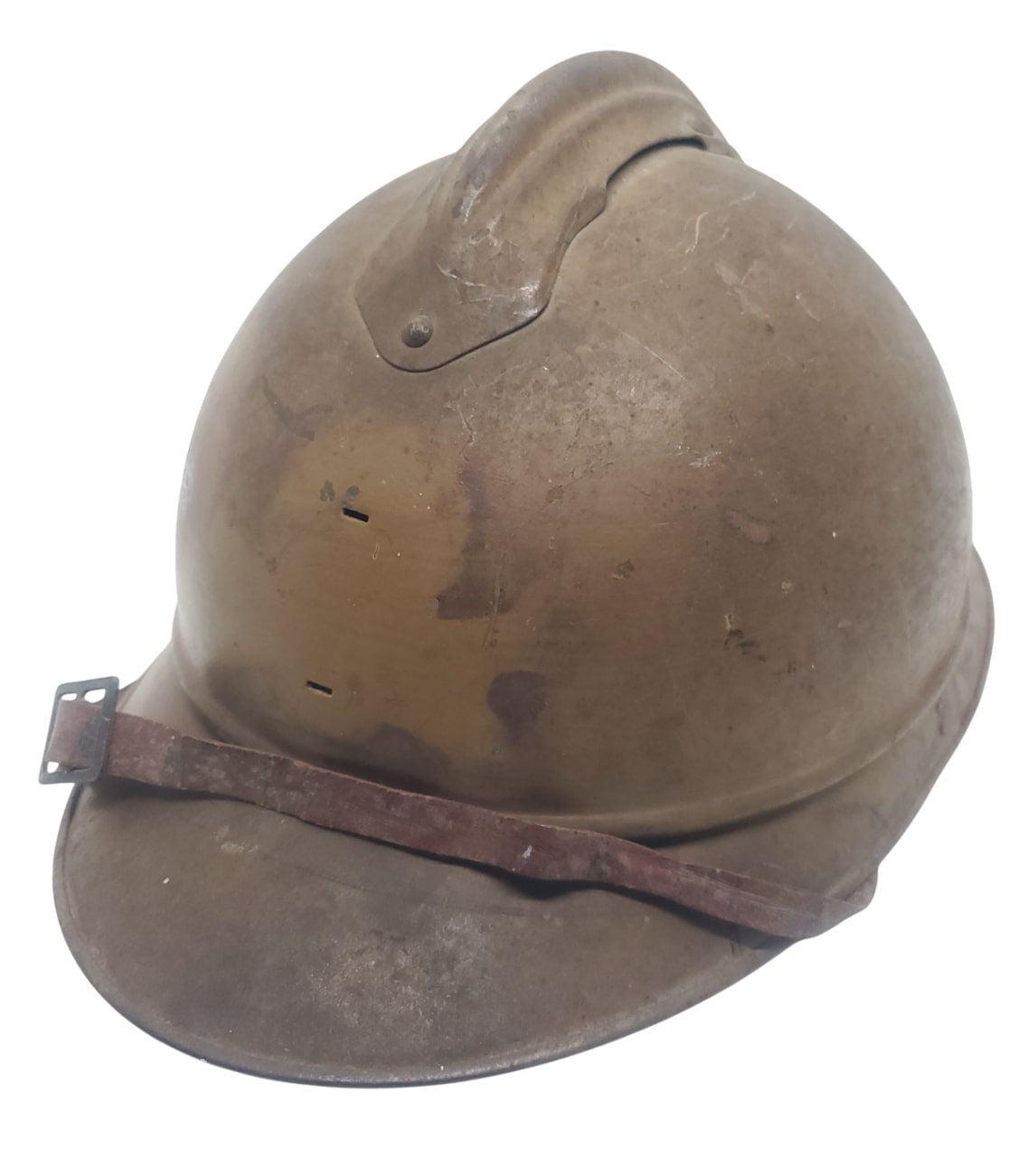militaria : Casque adrian modèle 1915 artillerie moutarde FR WW1