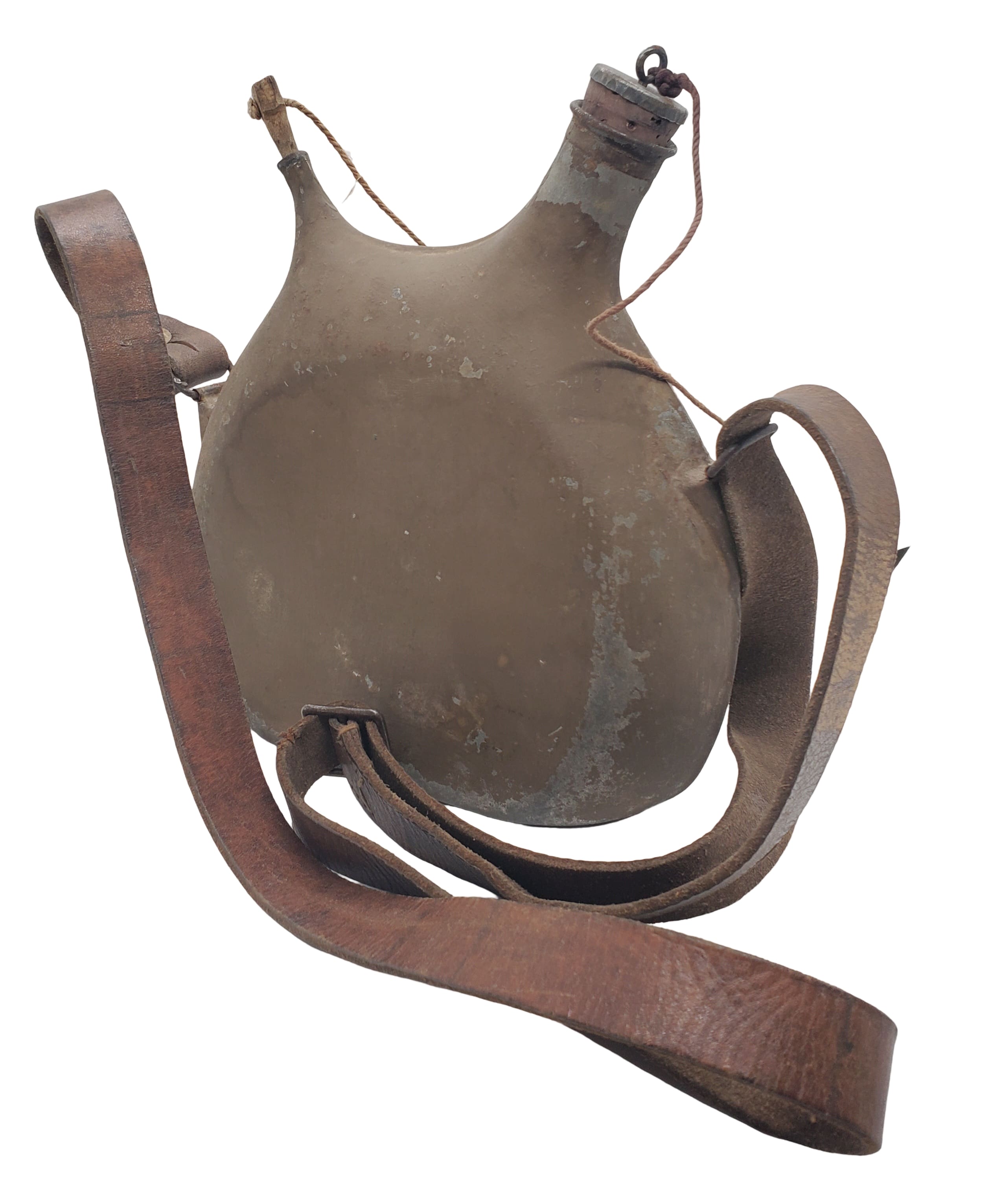 militaria : Bidon modèle 1877 2 litres peint kaki FR40