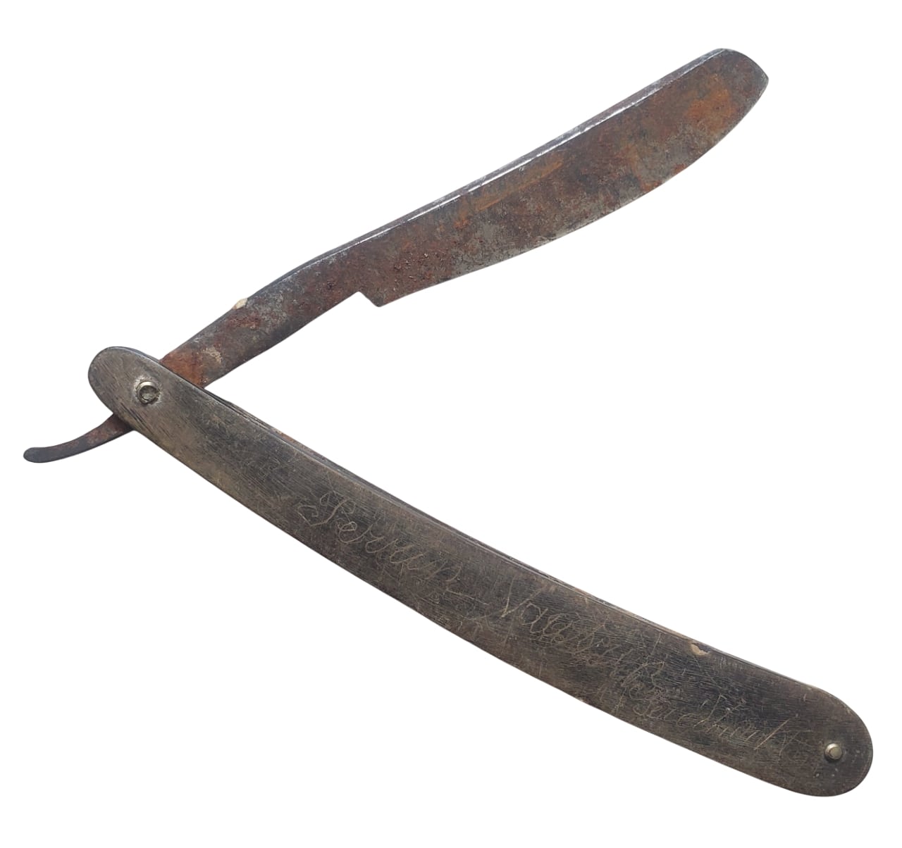 militaria : Rasoir coupe-choux nominatif civil FR WW1