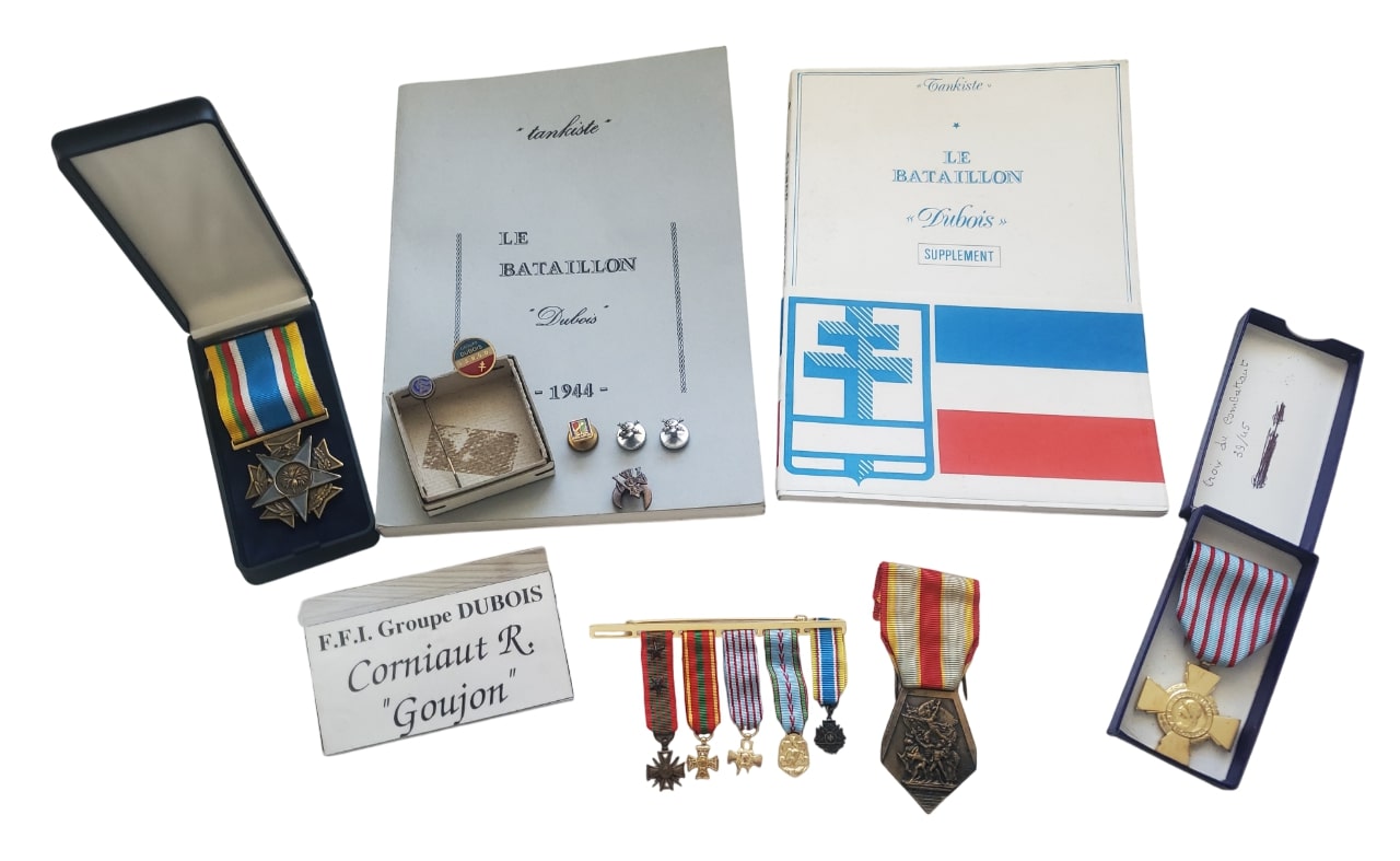 militaria : Ensemble même homme maquis Dubois Jura FR WW2