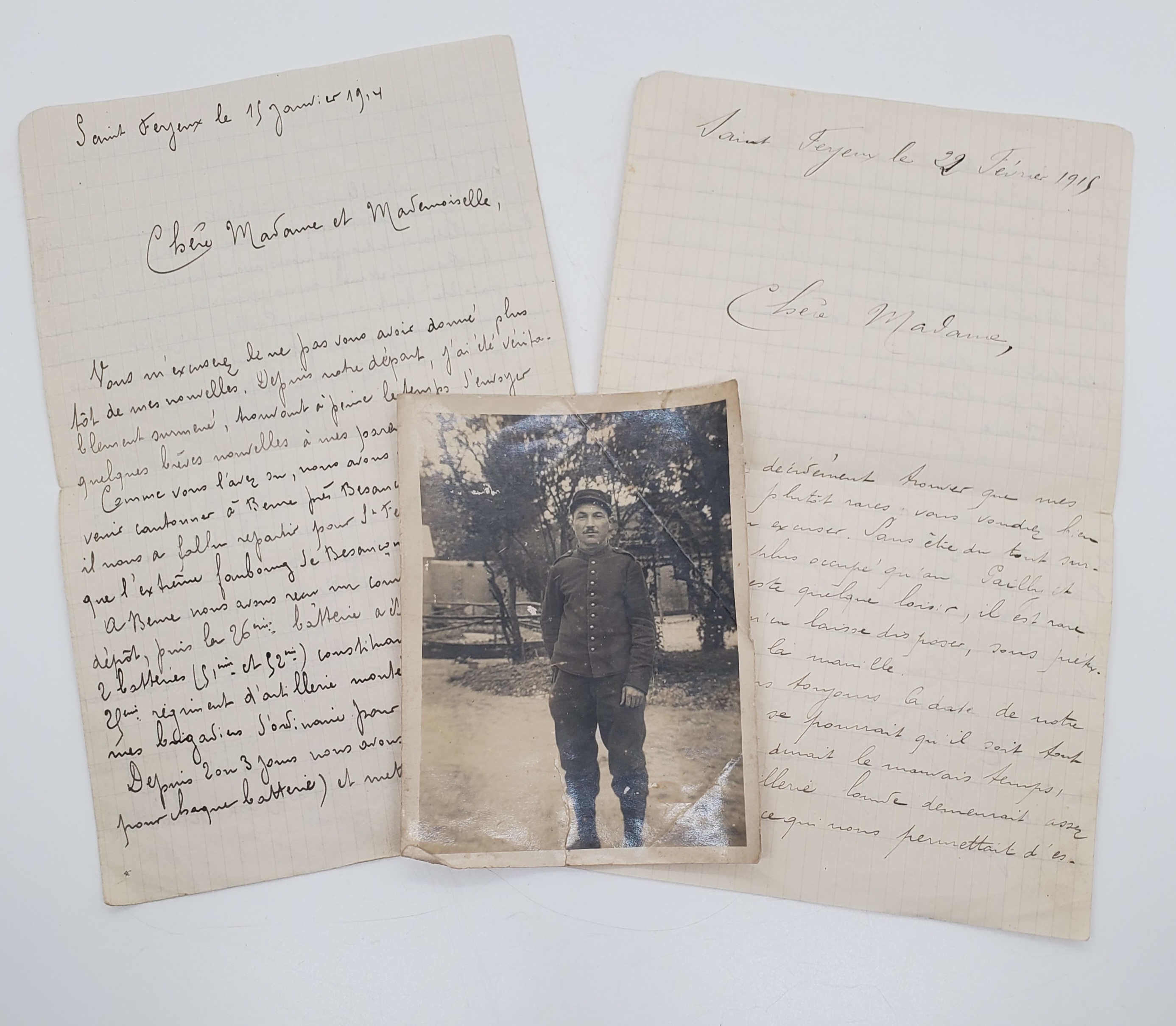 militaria : Ensemble correspondance FR WW1