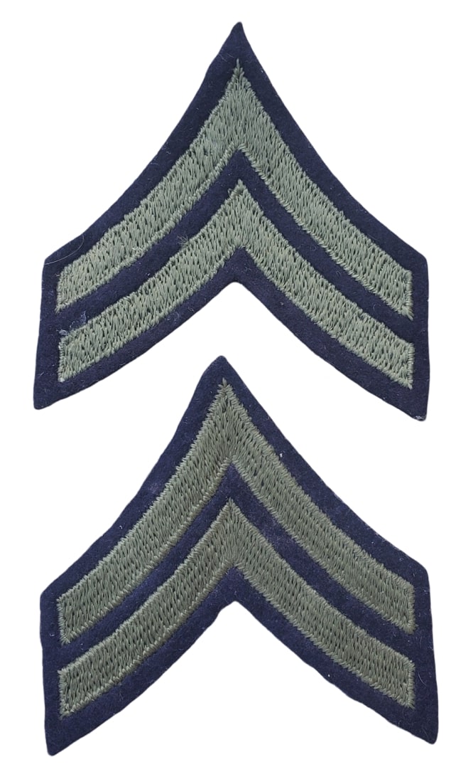 militaria : paire de grades caporal US WW2