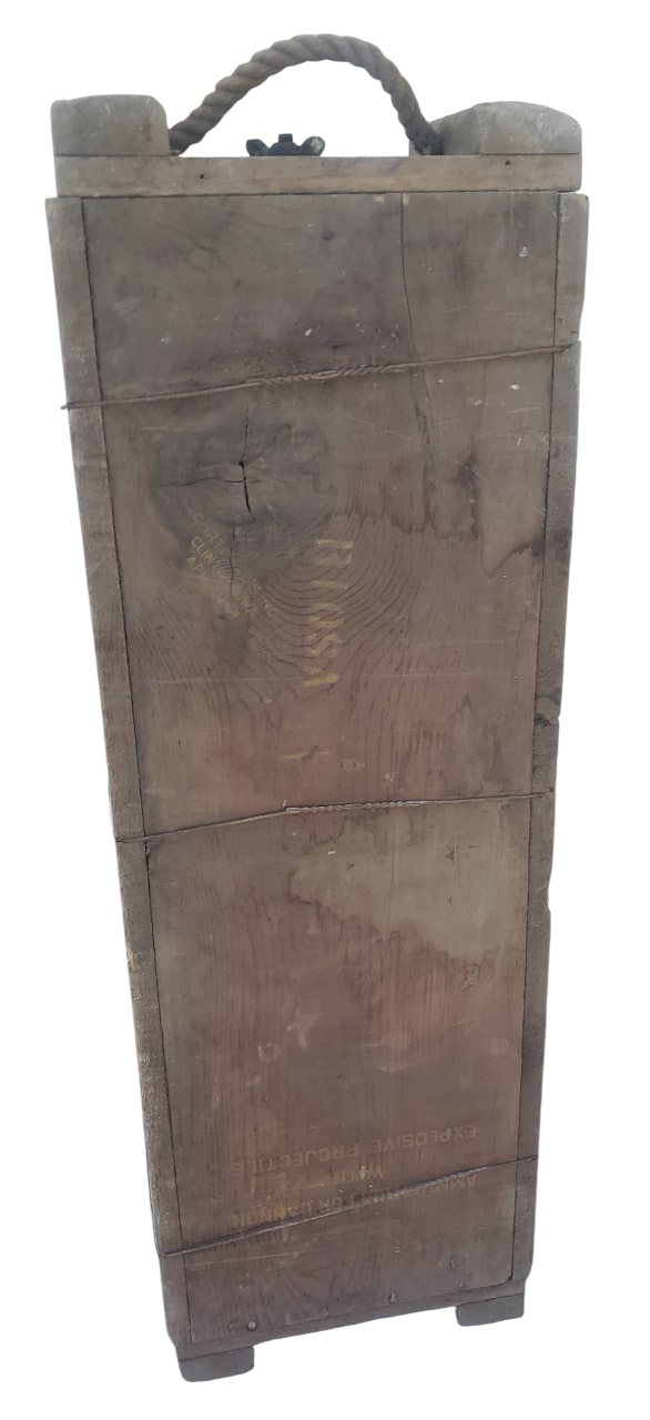 militaria : Caisse bois 105 MM US WW2