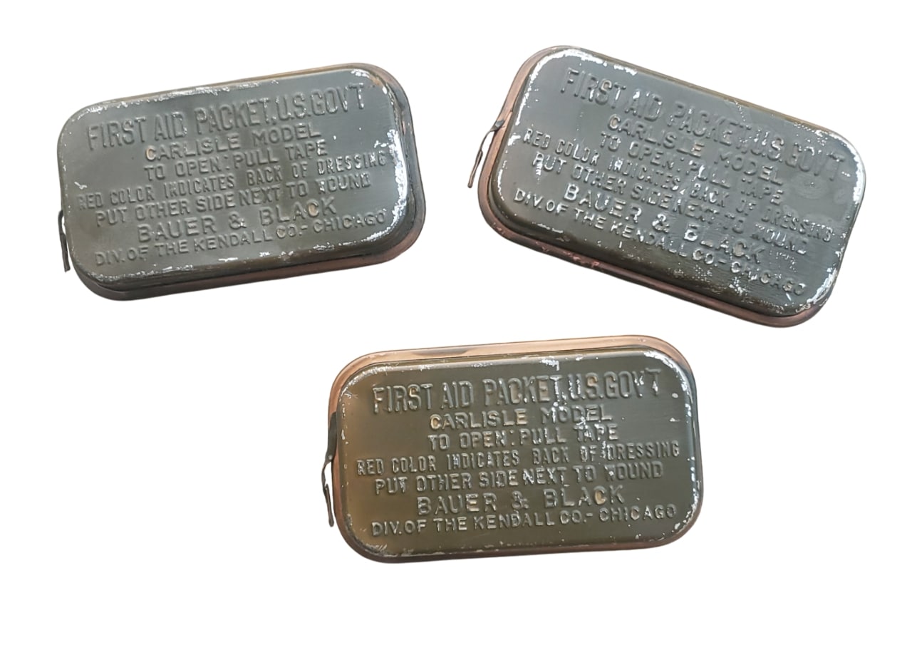 militaria : Pansements individuels pochette pansement US WW2
