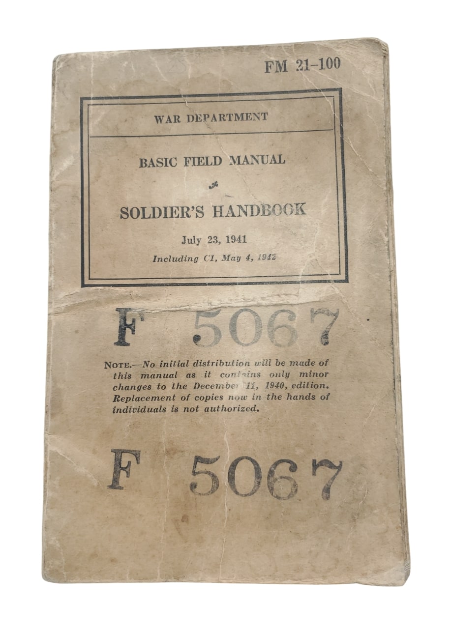 militaria : Manuel FM 21-100 Soldiers Handbook US WW2