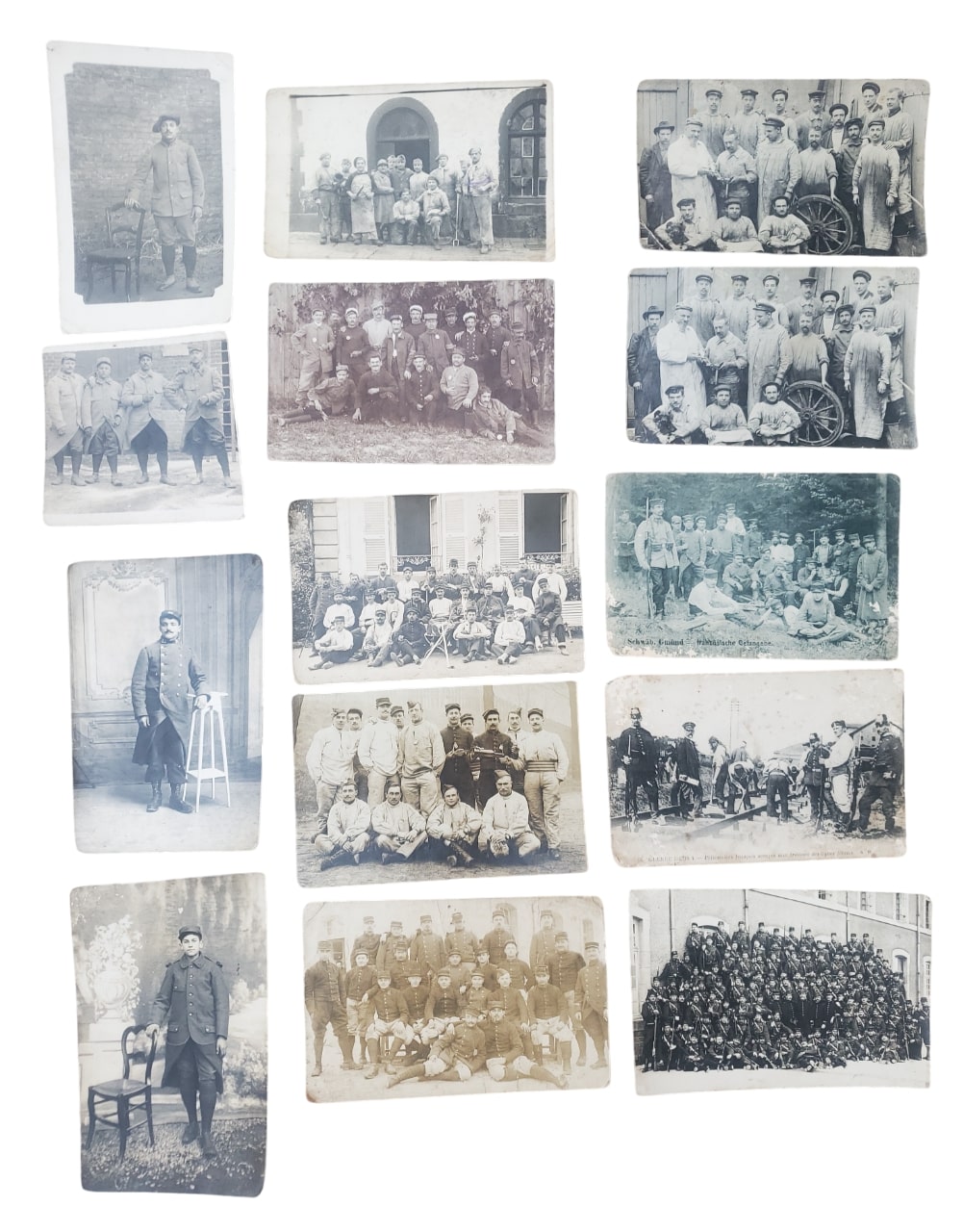 militaria : Lot 14 photos/cartes postales FR WW1