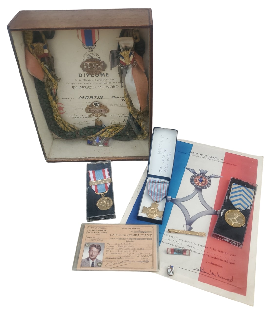 militaria : Grouping même homme soldat français guerre d'Algérie