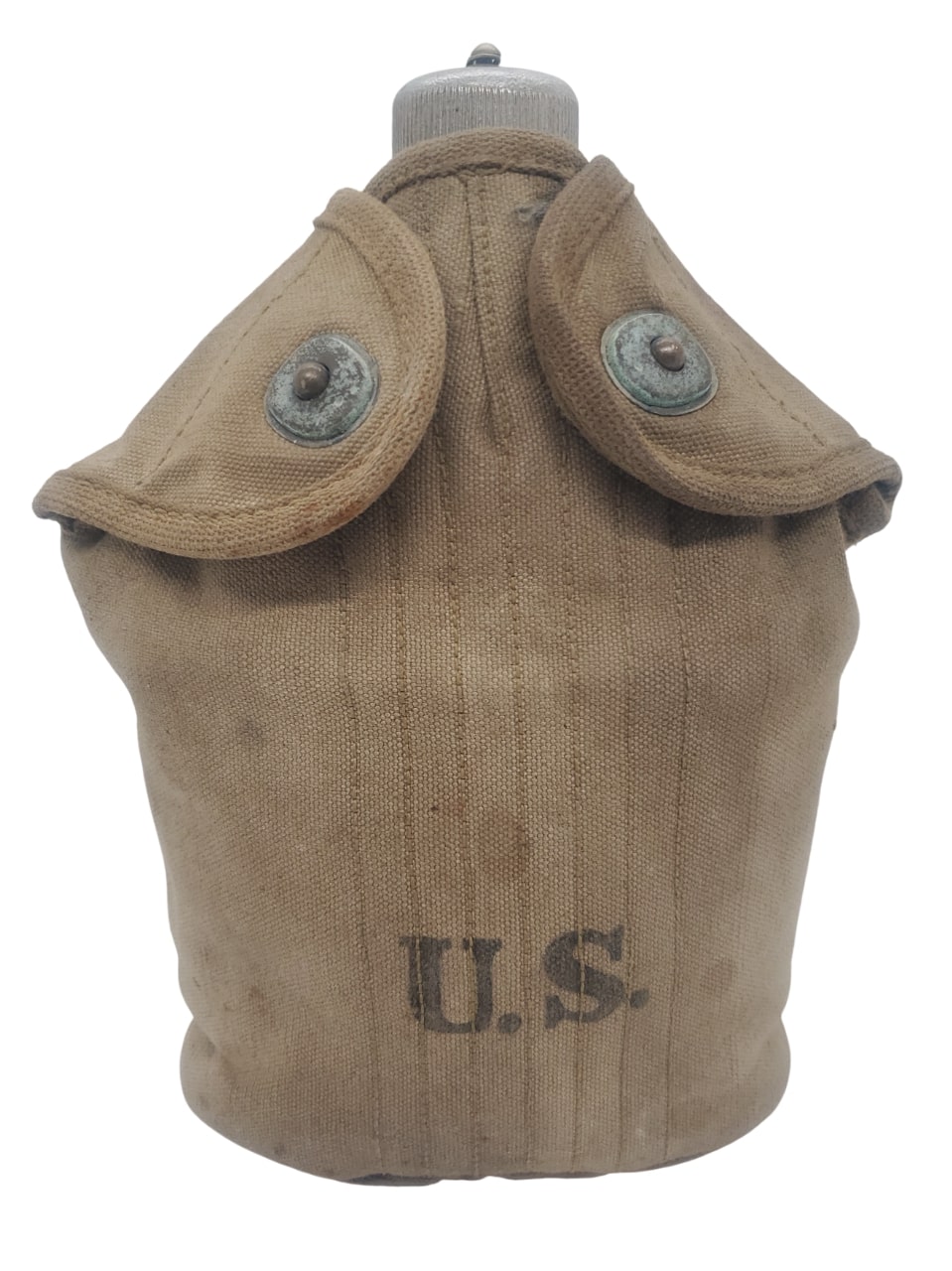 militaria : Bidon modèle 1910 US WW1 complet régimenté