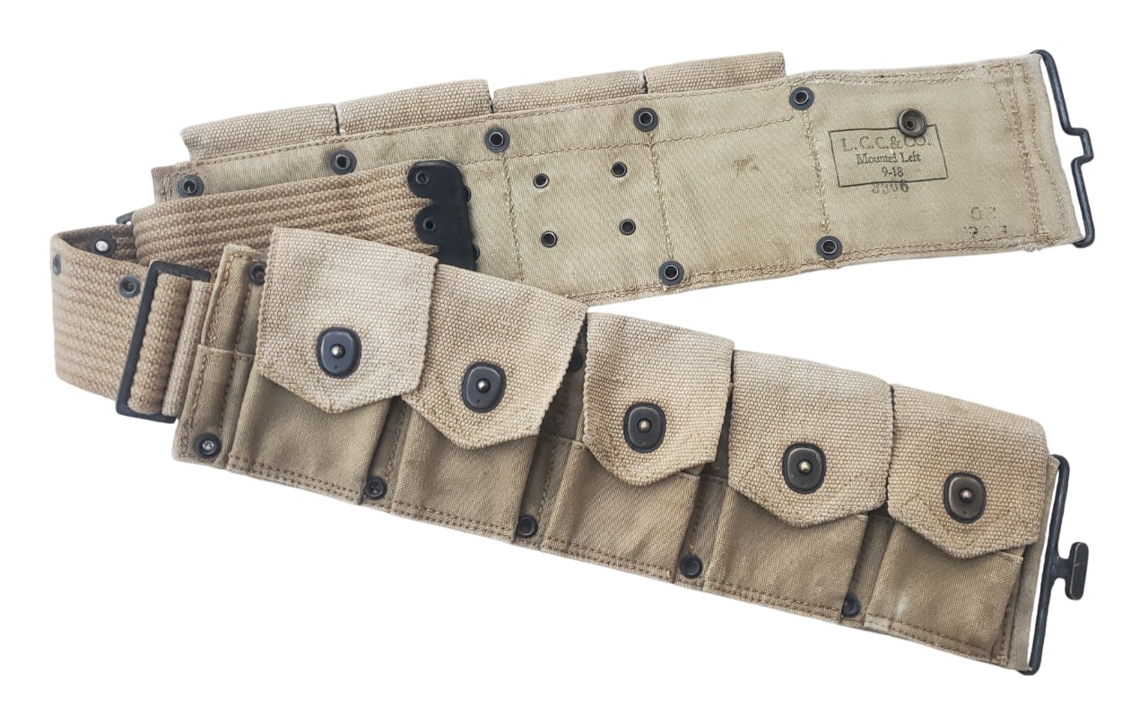 militaria : Ceinturon cartouchière mod1917 mounted US WW1