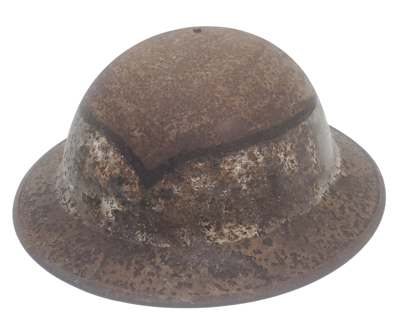 militaria : Coque casque modèle 1917 insigne identification ignorée US WW1