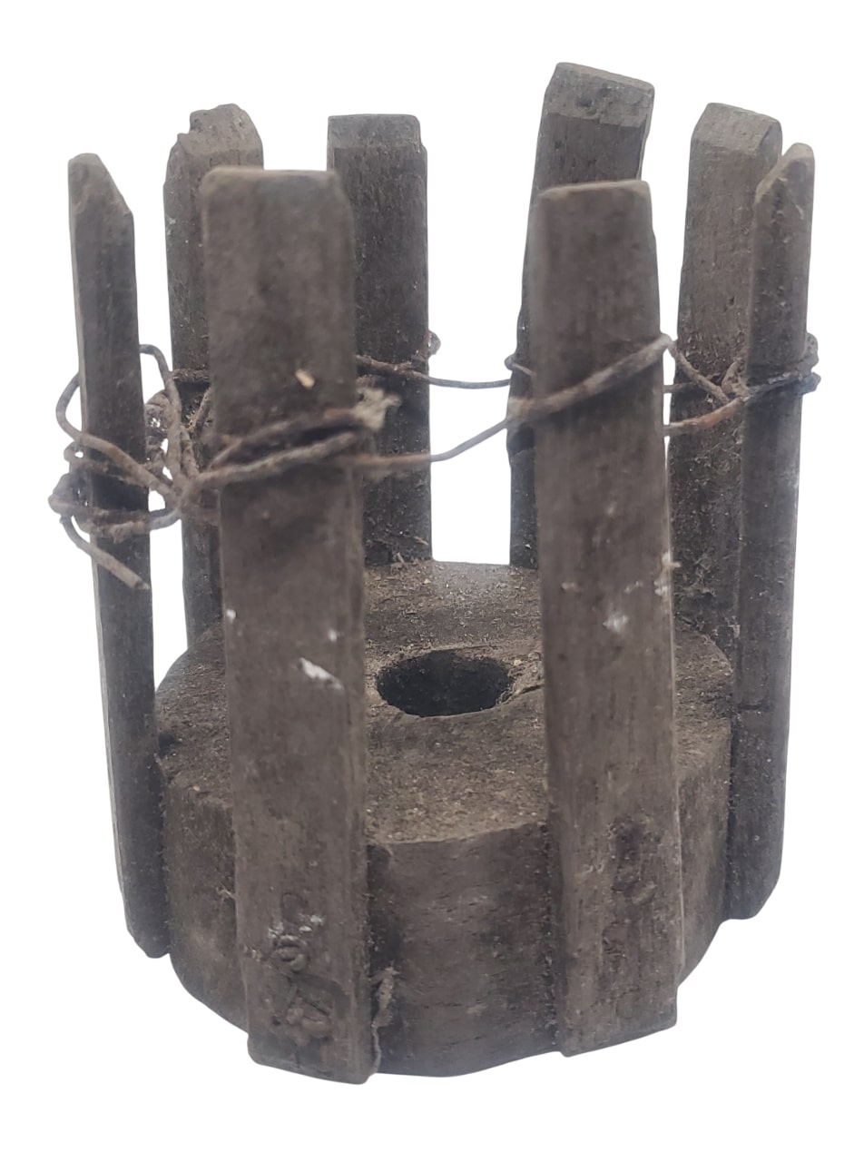 militaria : Couvercle container obus osier ALL WW1