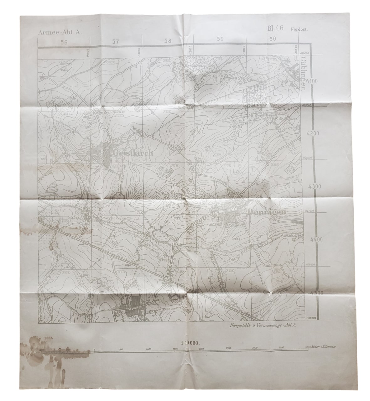 militaria : Carte secteur 