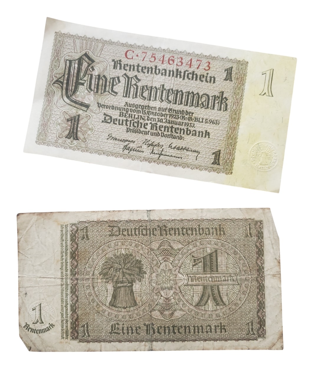 militaria : Lot 2 billets ALL WW2