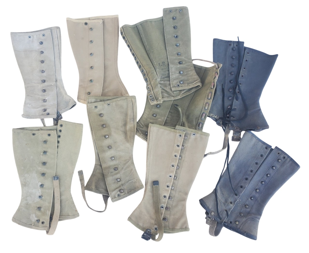 militaria : Lot guêtres US WW2 dépareillées