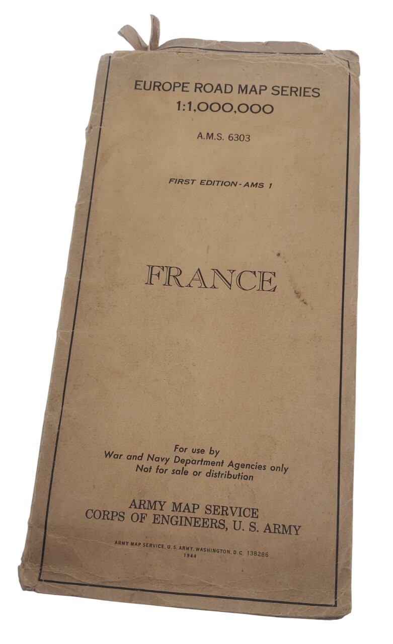 militaria : Carte Europe Road France US WW2