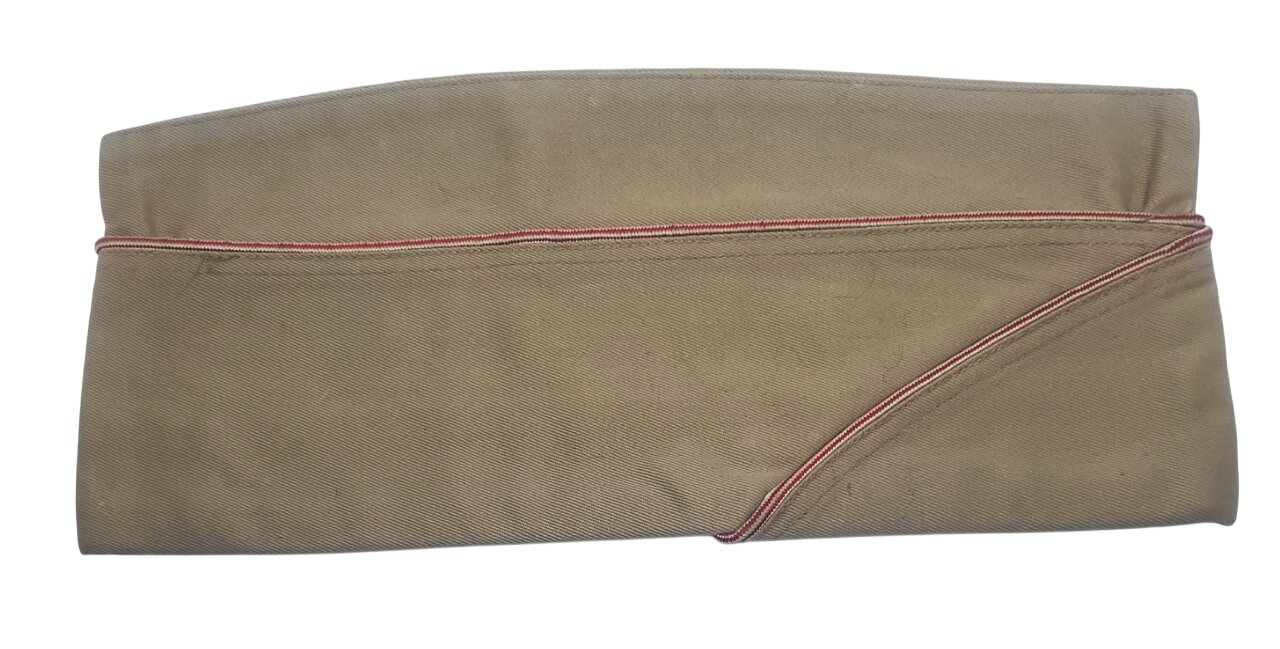 militaria : Bonnet de police chino liseré génie US WW2