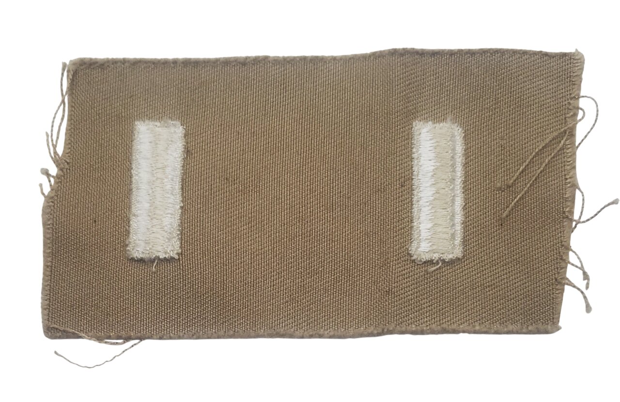 militaria : Paire grades tissu chino lieutenant US WW2