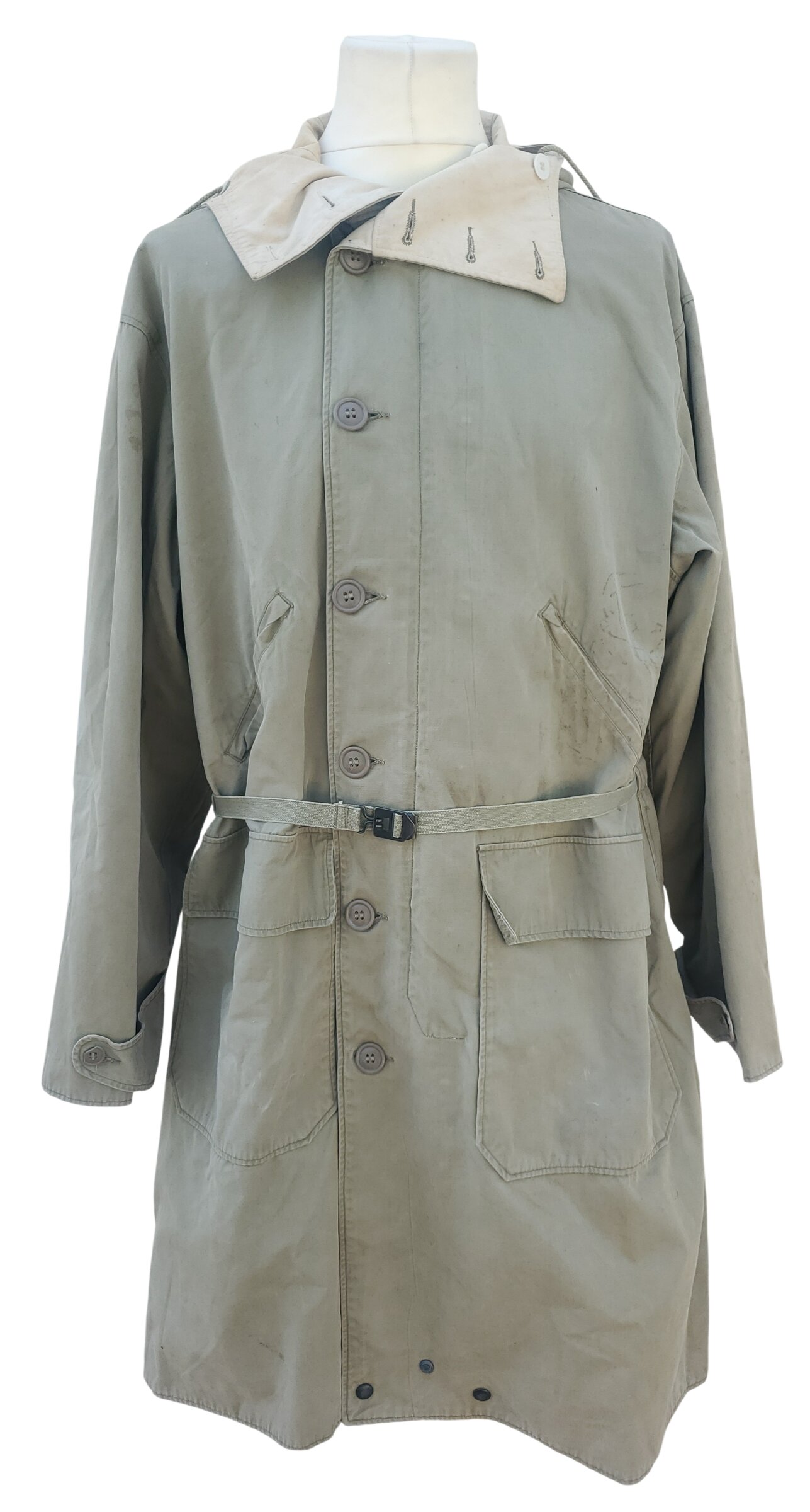militaria : Overcoat parka type reversible white US WW2